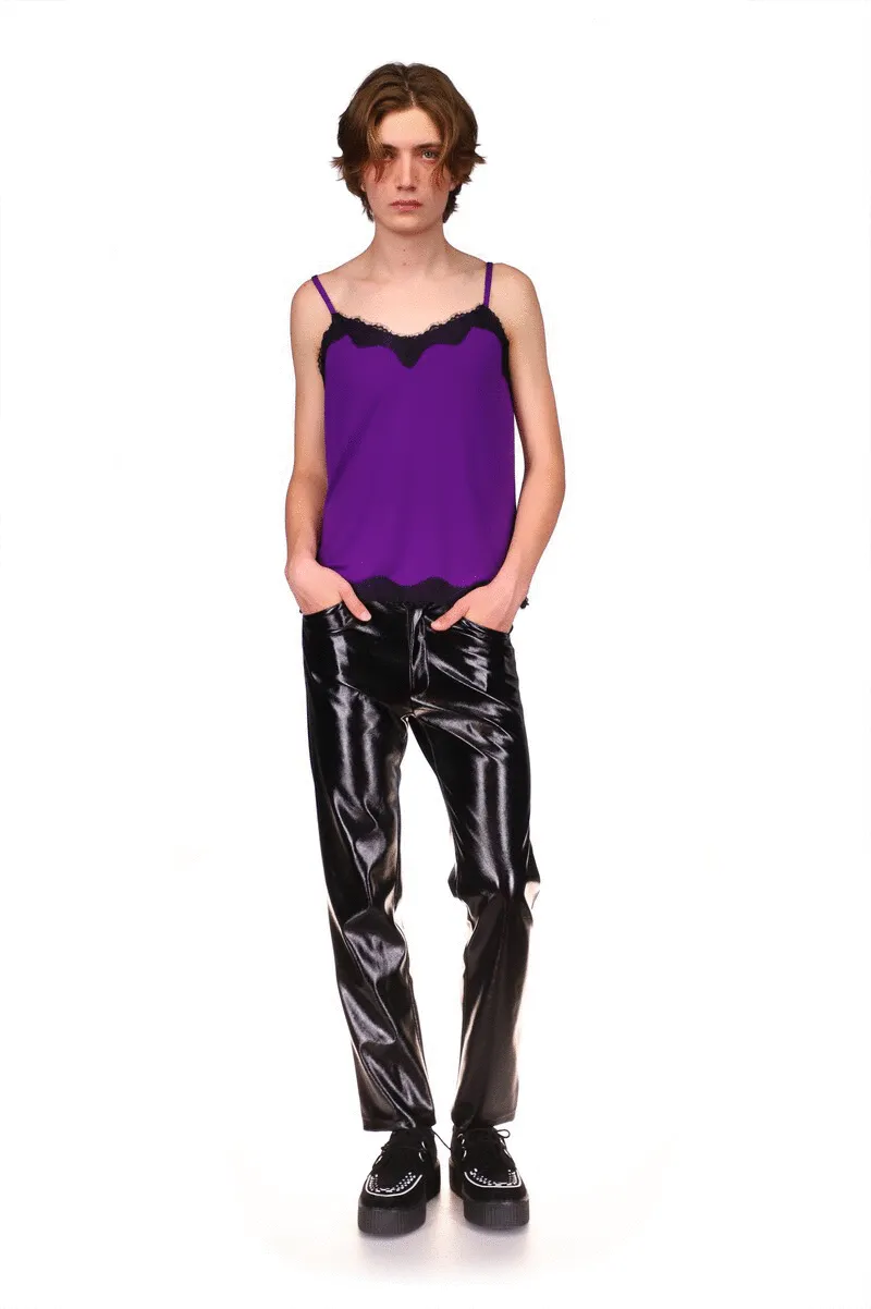 Genderless Black Patent Pants