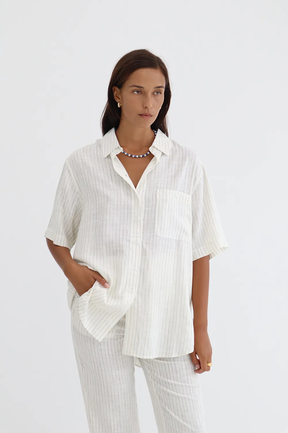 Genevieve Pants White