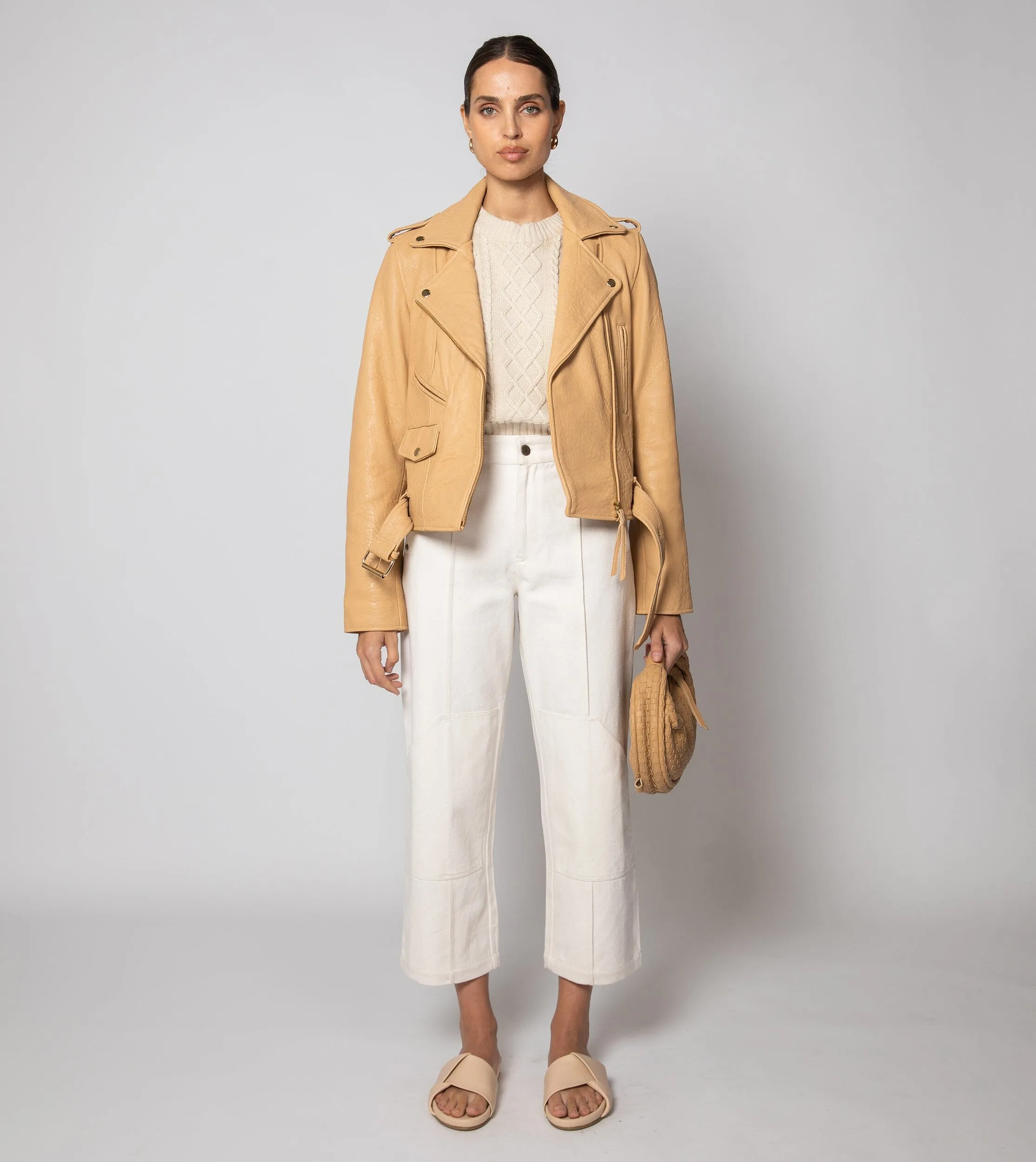 Gigi Cropped Sweater Vest | Cream