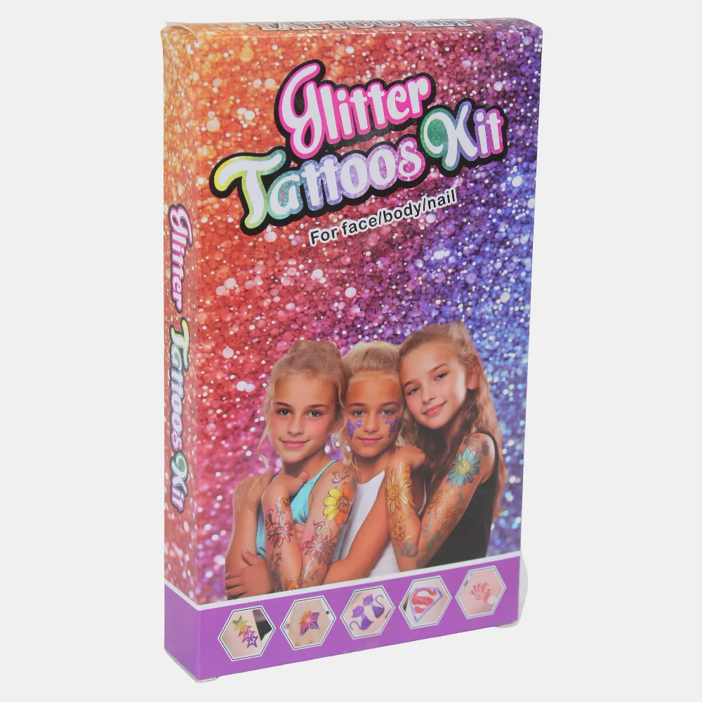 Glitter Tattoo Kit - For Face/Body/Nails