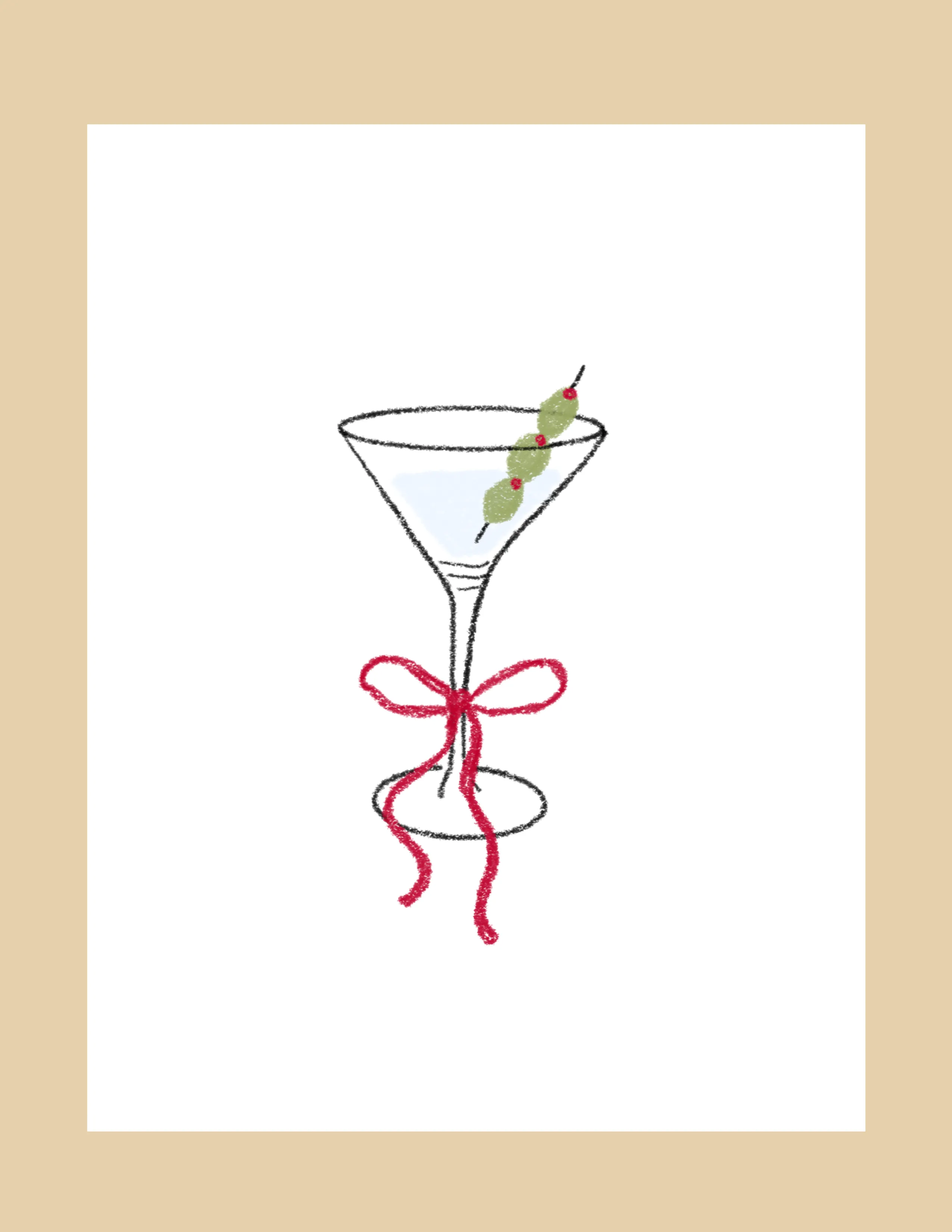 Greeting Card - Martini