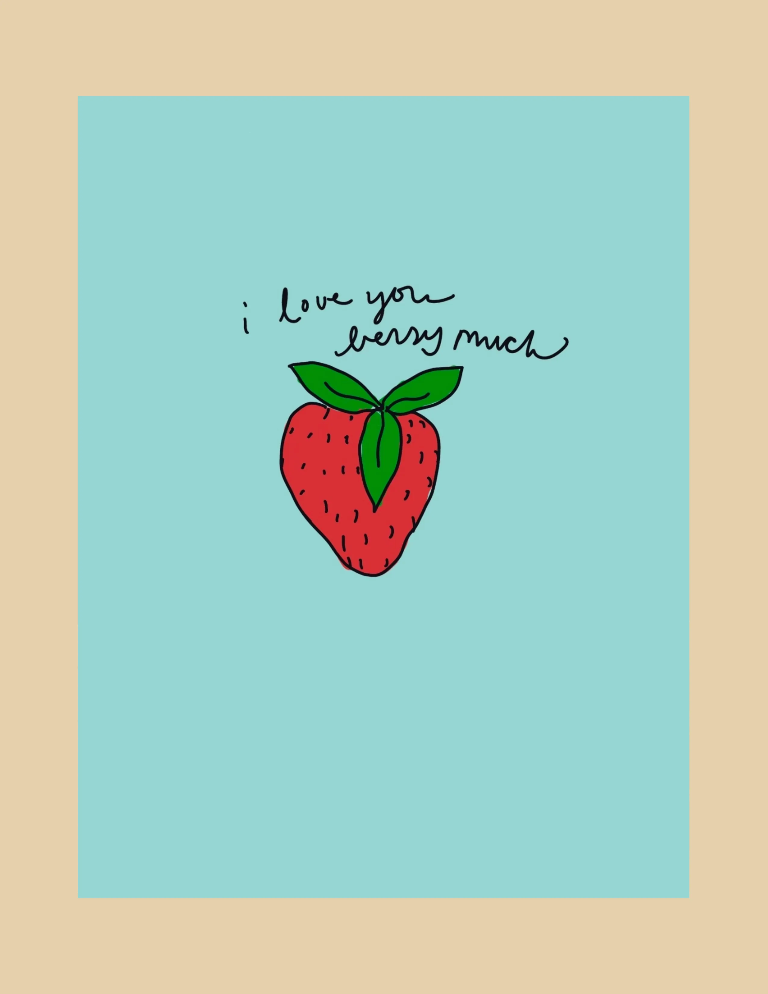 Greeting Card - Strawberry