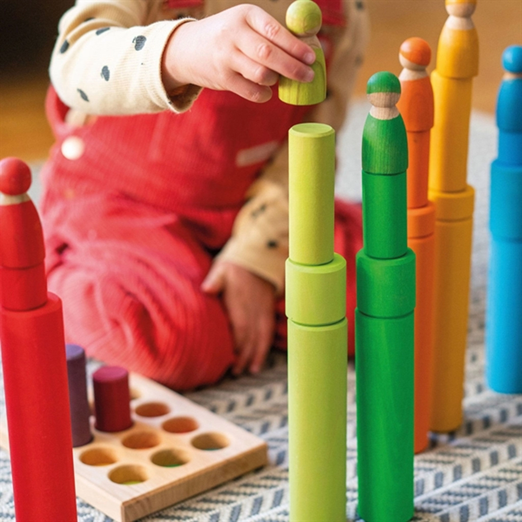 GRIMMS Stacking Game Small Rainbow Rollers