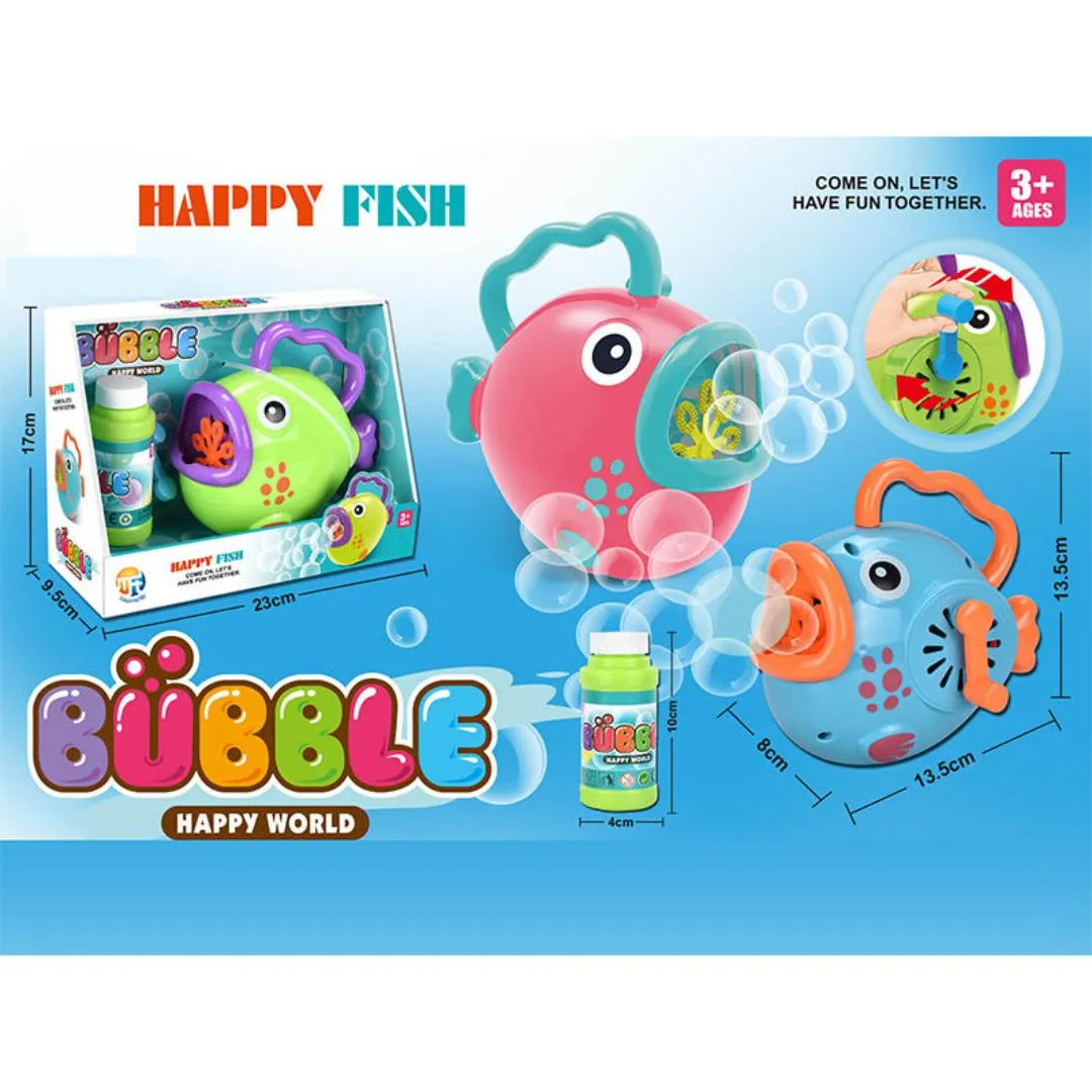 Hand Cranked Fish Bubble Machine Toy Bubble Maker Toys