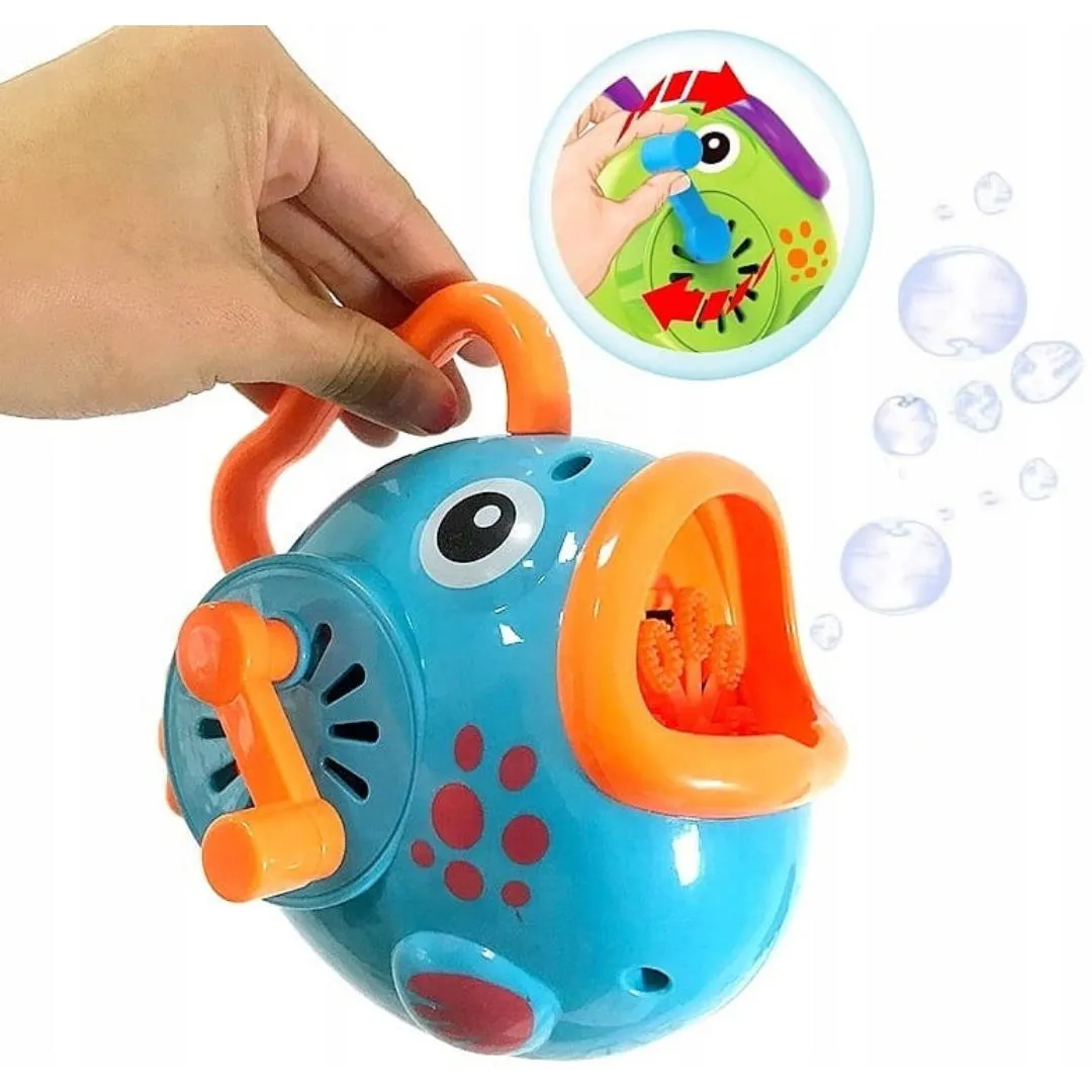 Hand Cranked Fish Bubble Machine Toy Bubble Maker Toys
