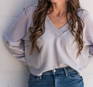 Harley Seamed V-Neck Pullover