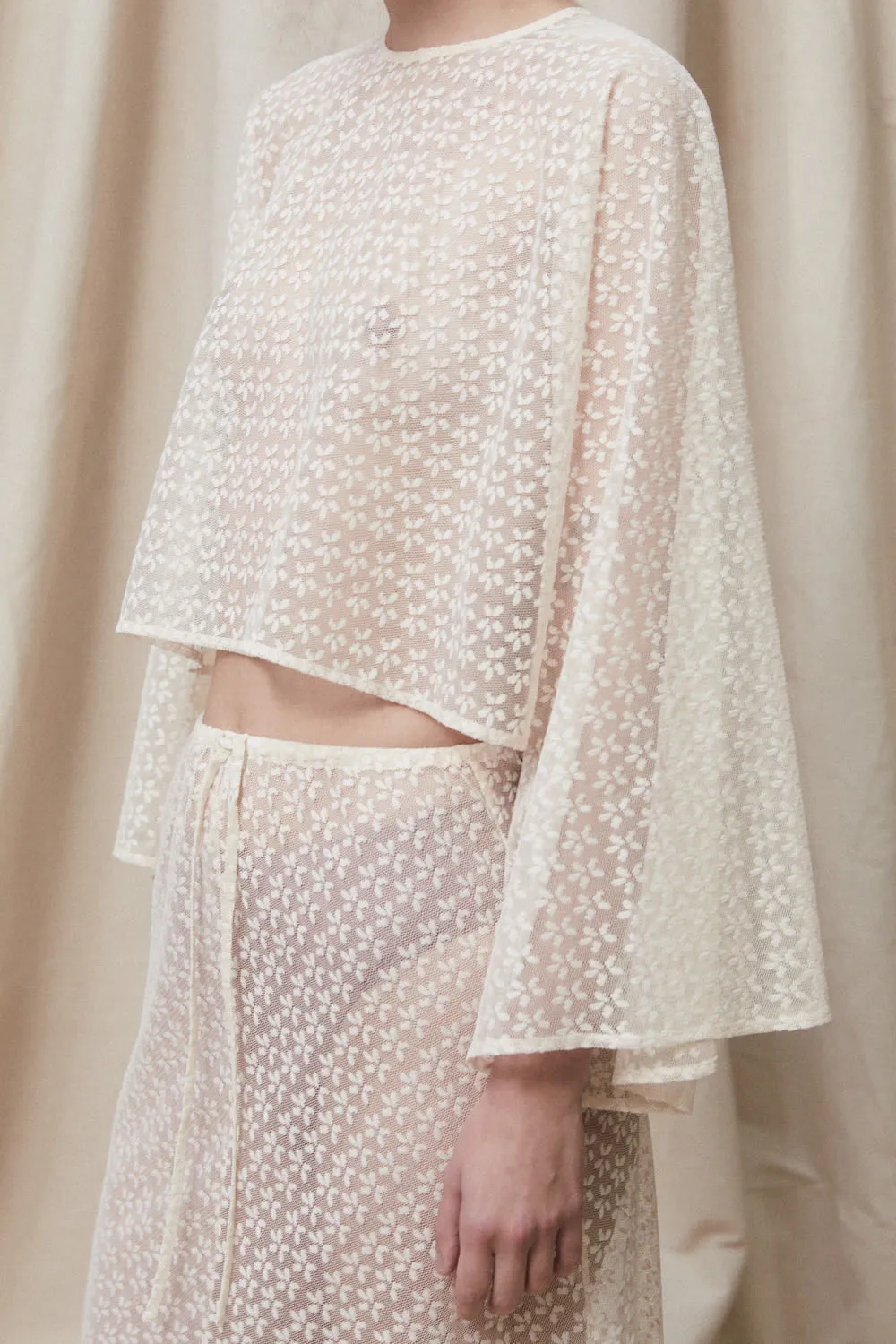 Holland Cropped Shirt Cream