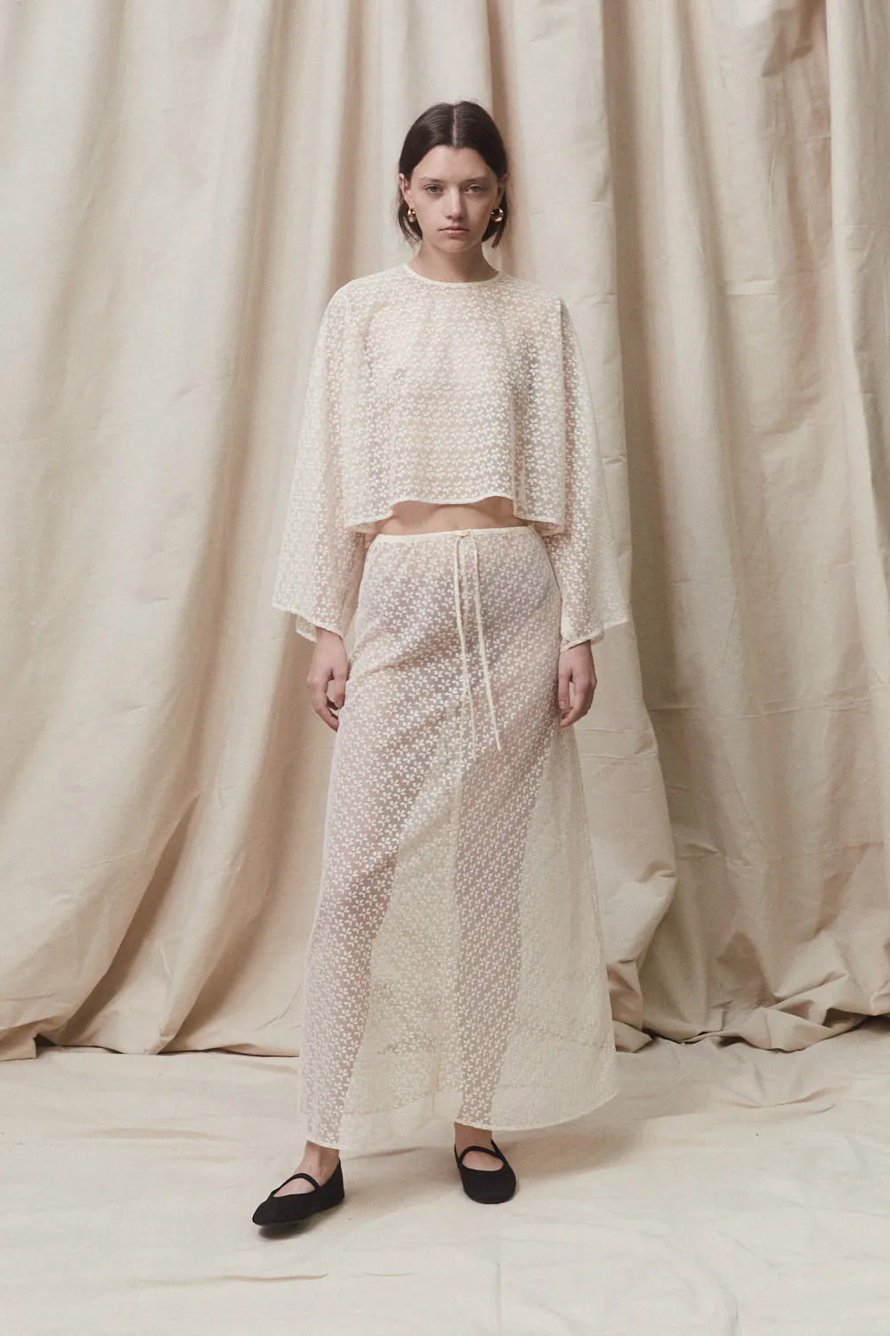 Holland Cropped Shirt Cream