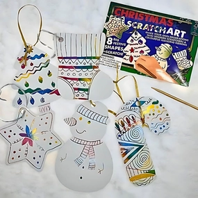 House of Marbles Scratch Art Set-Christmas