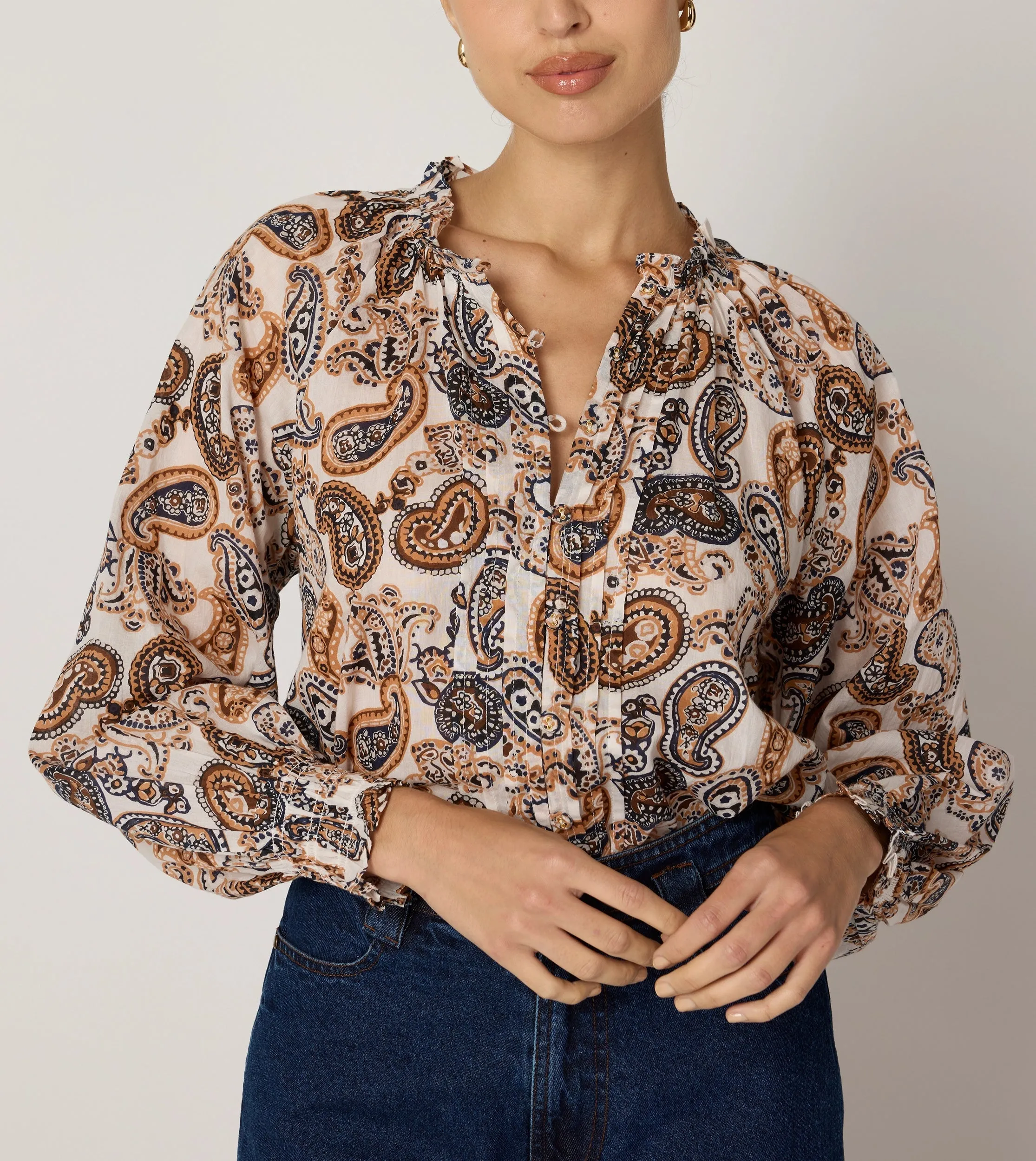 Ivy Blouse | Nutmeg Paisley