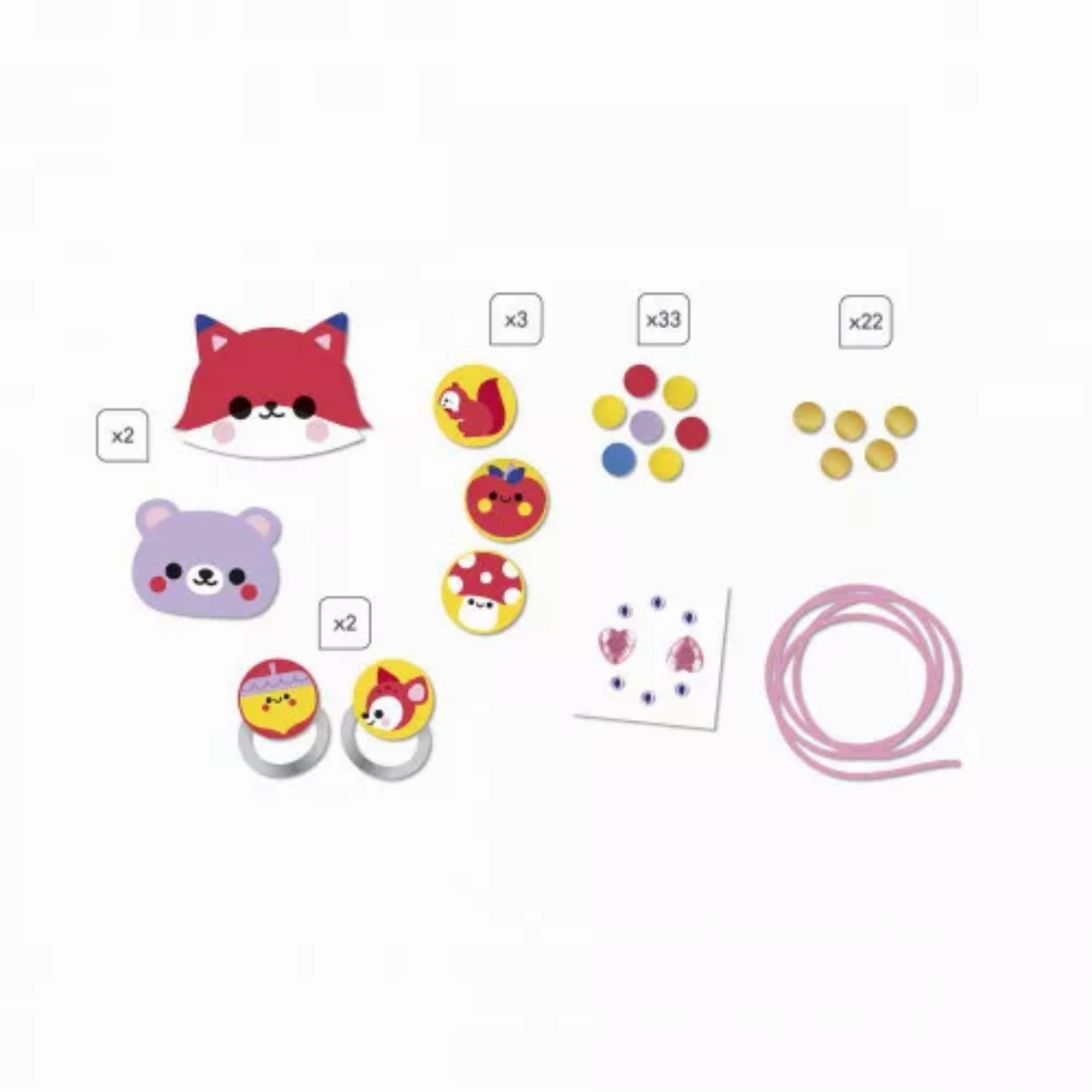 Janod 4 Pieces of Wooden Jewellery To Make Pretty Forest