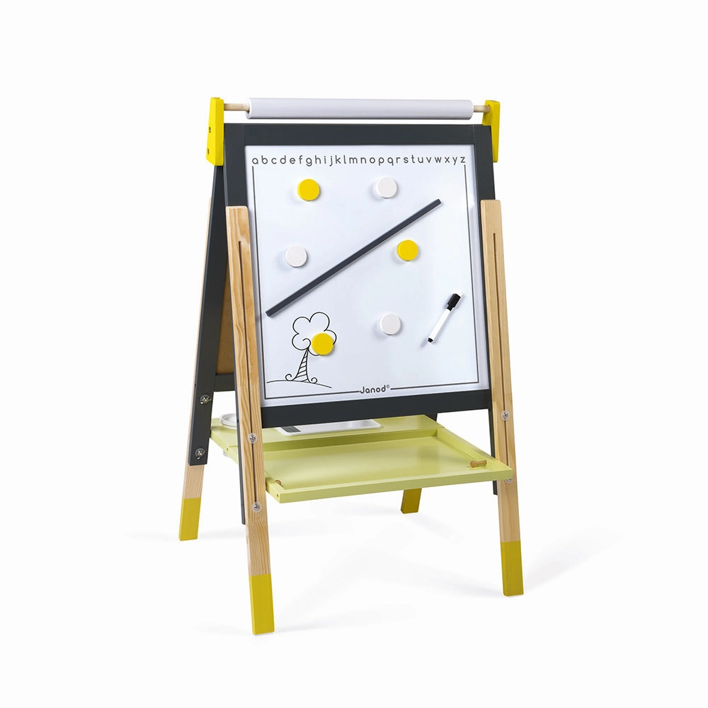 Janod Adjustable Easel Grey/Yellow