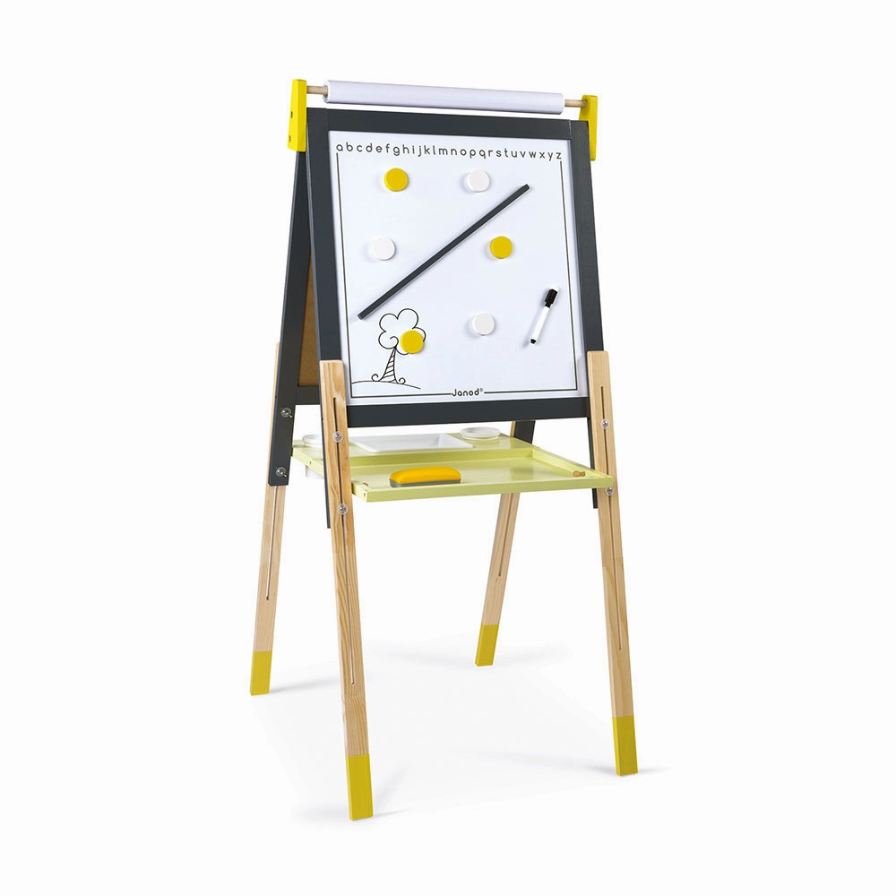 Janod Adjustable Easel Grey/Yellow