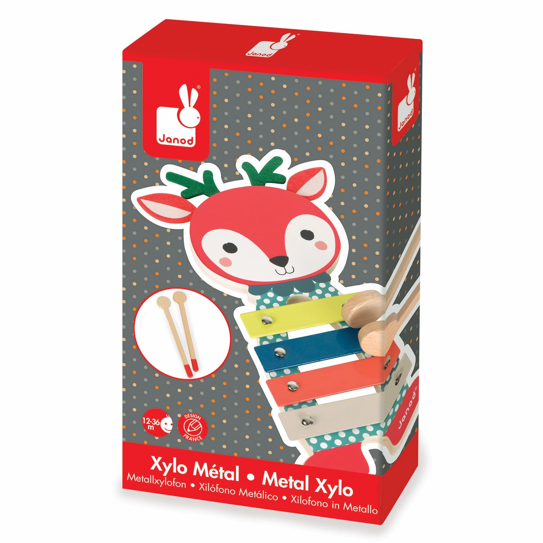 Janod Baby Forest Fawn Metal Xylo