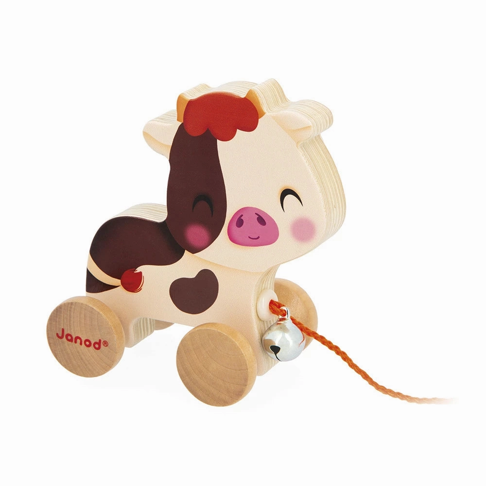 Janod Farm - Pull-Along Cow