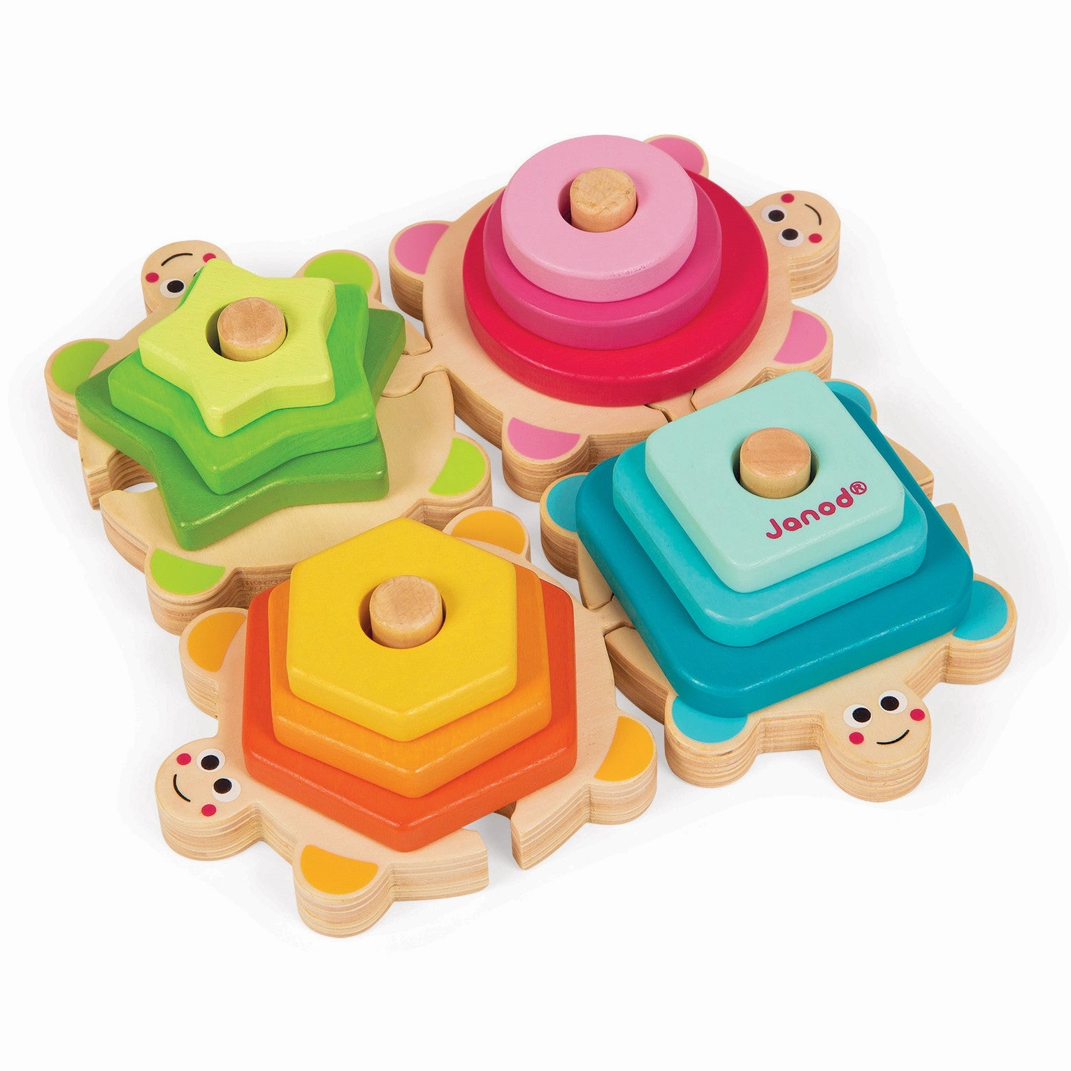 Janod I Wood Stackable Turtles