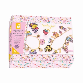Janod Kawaii Animals Shrink Plastic Jewelry Arts and Crafts Kit
