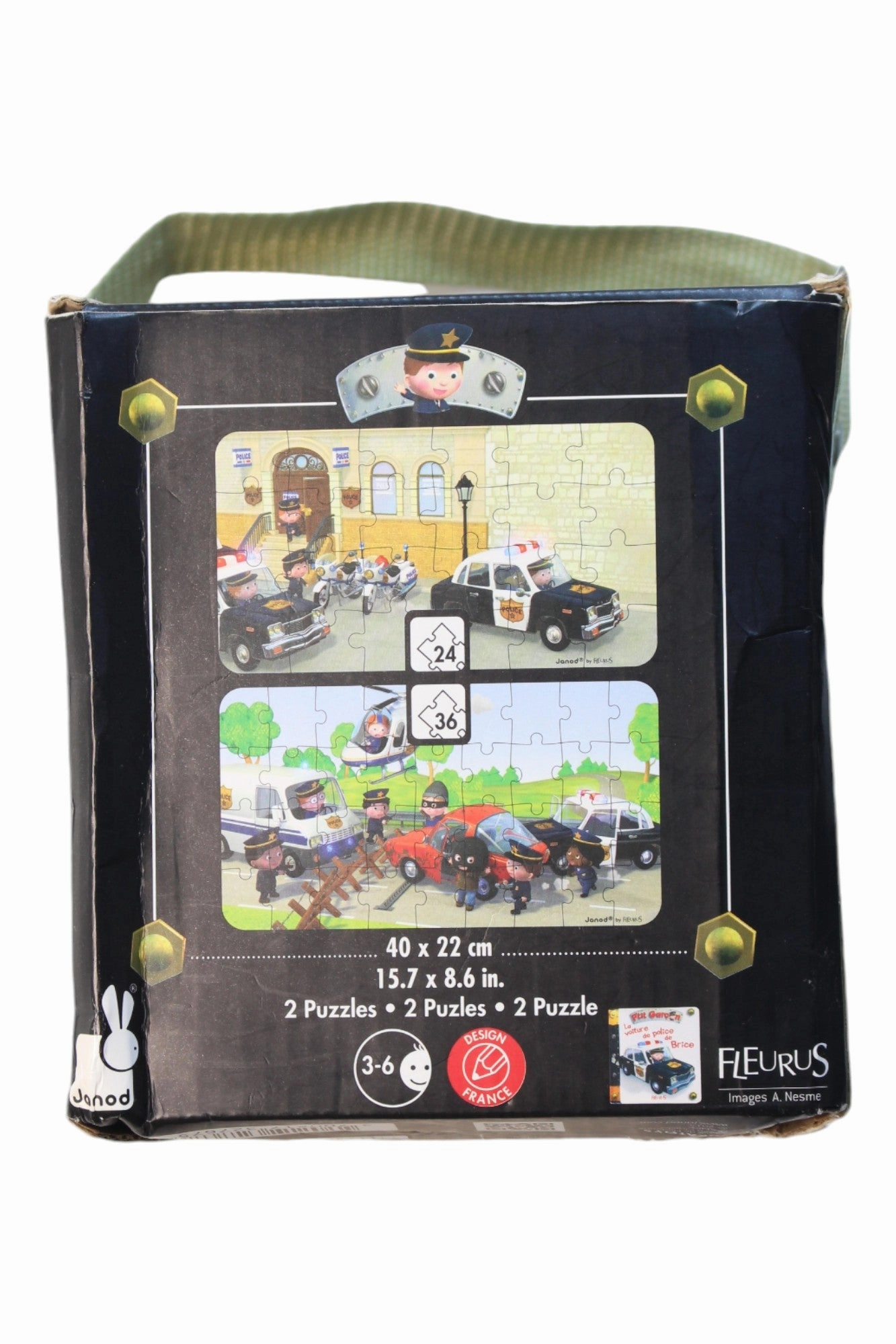 Janod Lovely Puzzles Brice's Police Car O/S