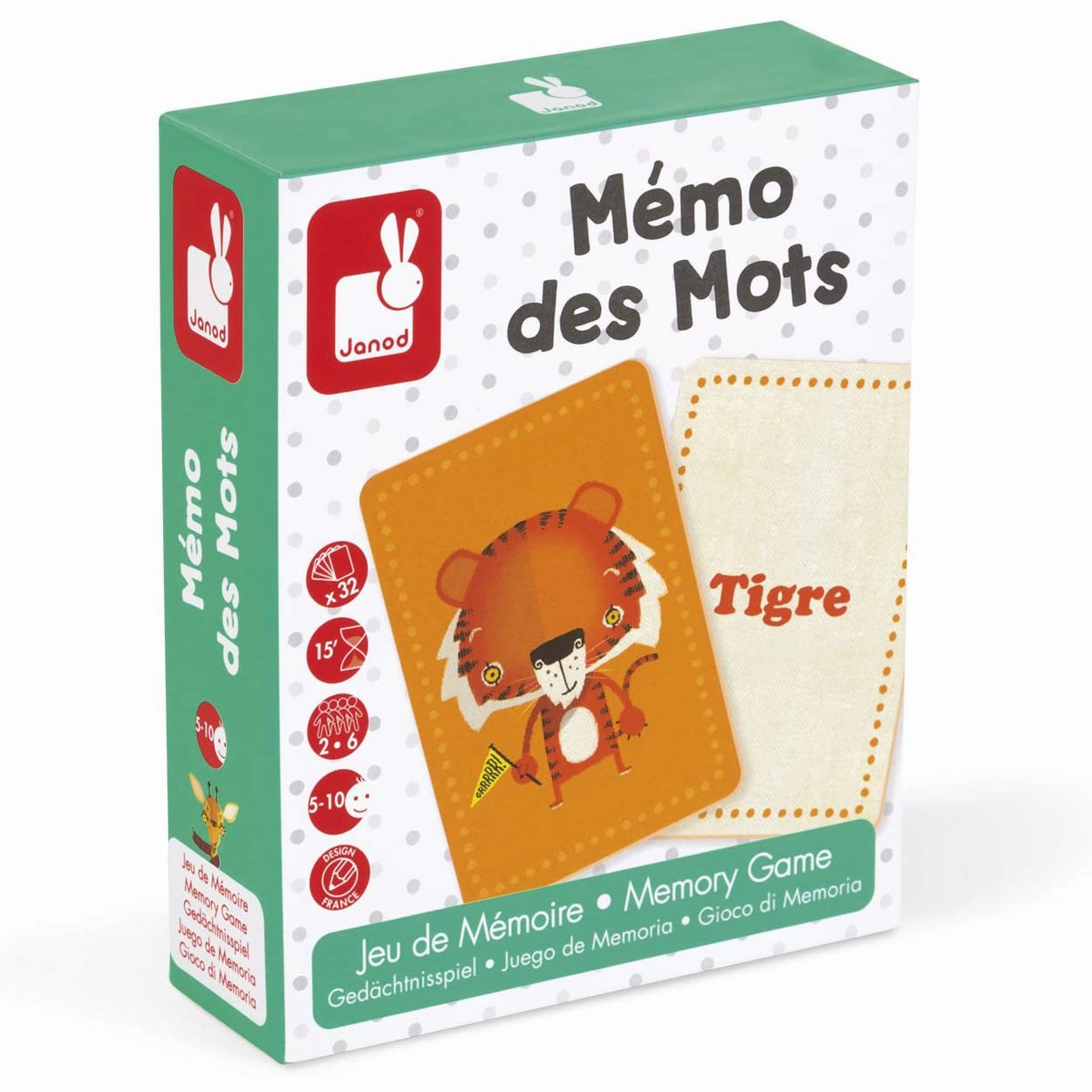 Janod Memory Game - Memo des Mots