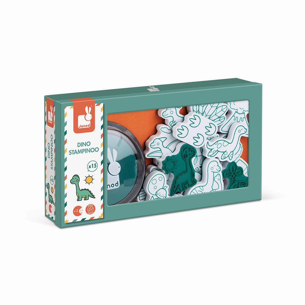 Janod Set of 15 Stampinoo Dino Stamps