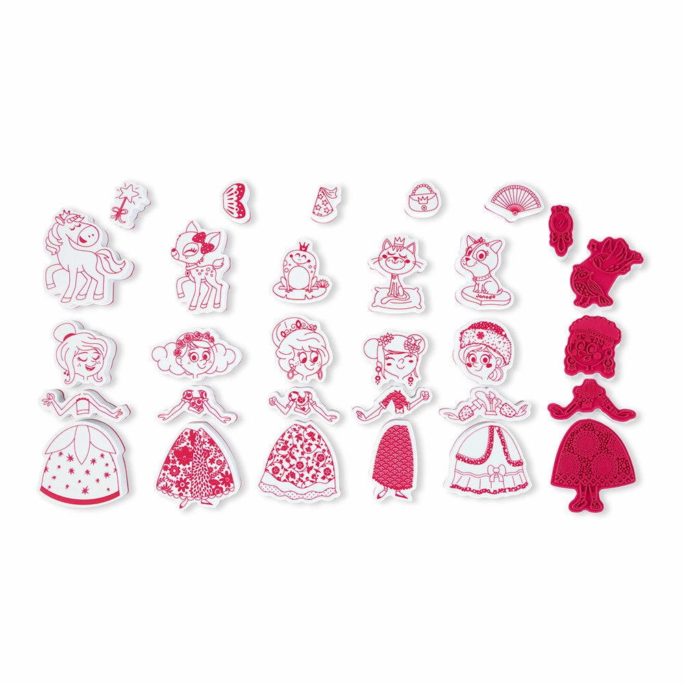 Janod Set of 30 Stampinoo Ladies Stamps