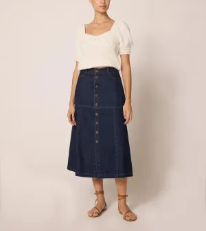 Josie Midi Skirt | Dark Denim
