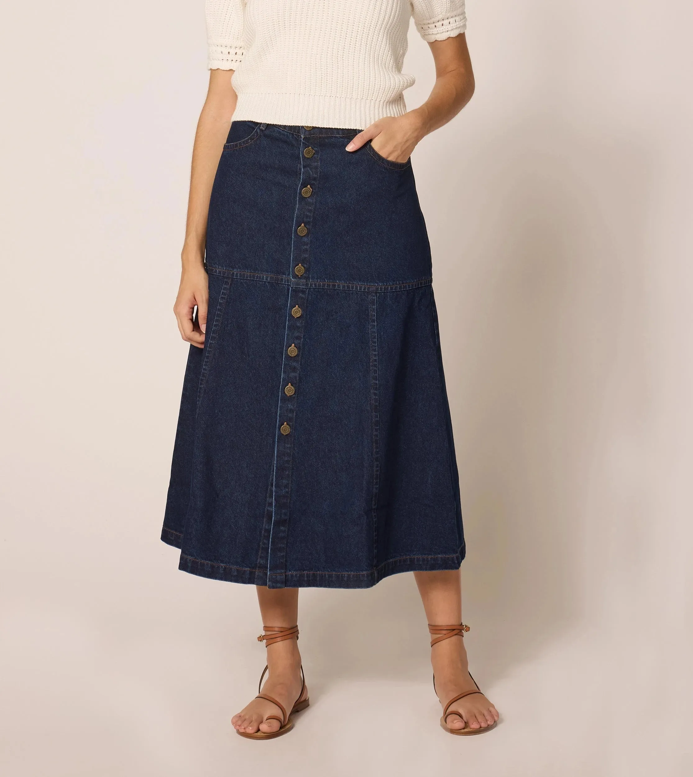Josie Midi Skirt | Dark Denim
