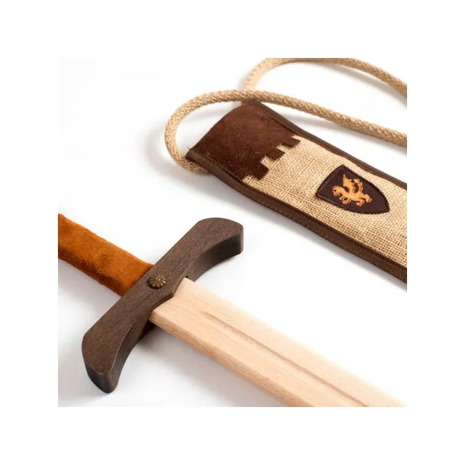 Kalid Medieval Sword Kamelot Natural S  Felt Pouch Brown