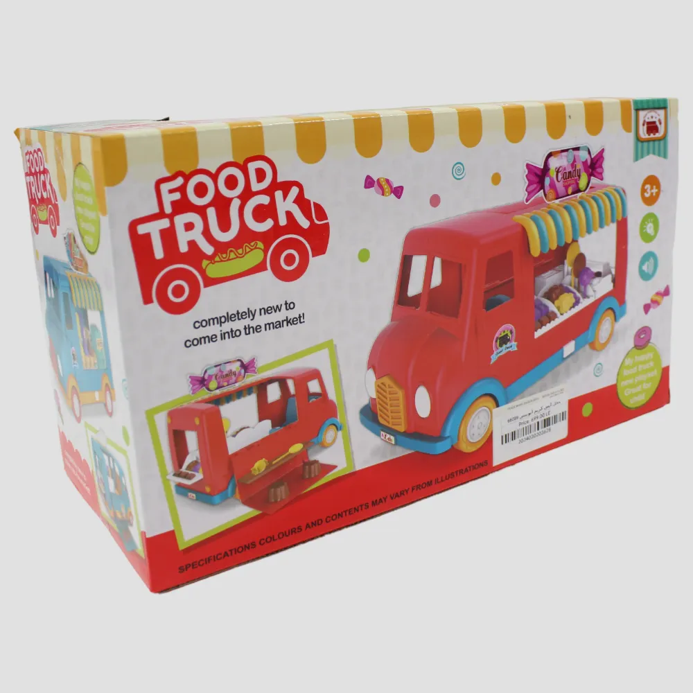 Kids' Fast Food Truck Playset  Pretend Play Toy with Music & Light