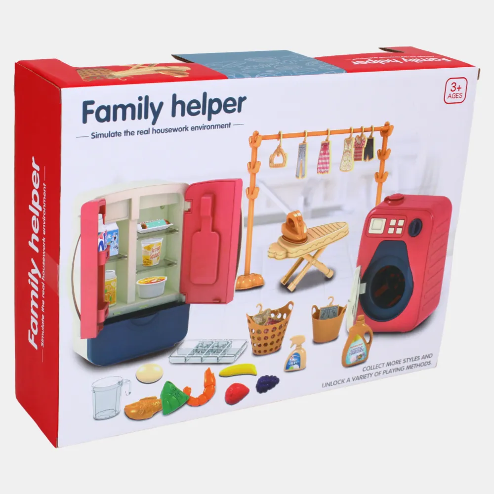 Kids Washing Machine & Laundry Playset
