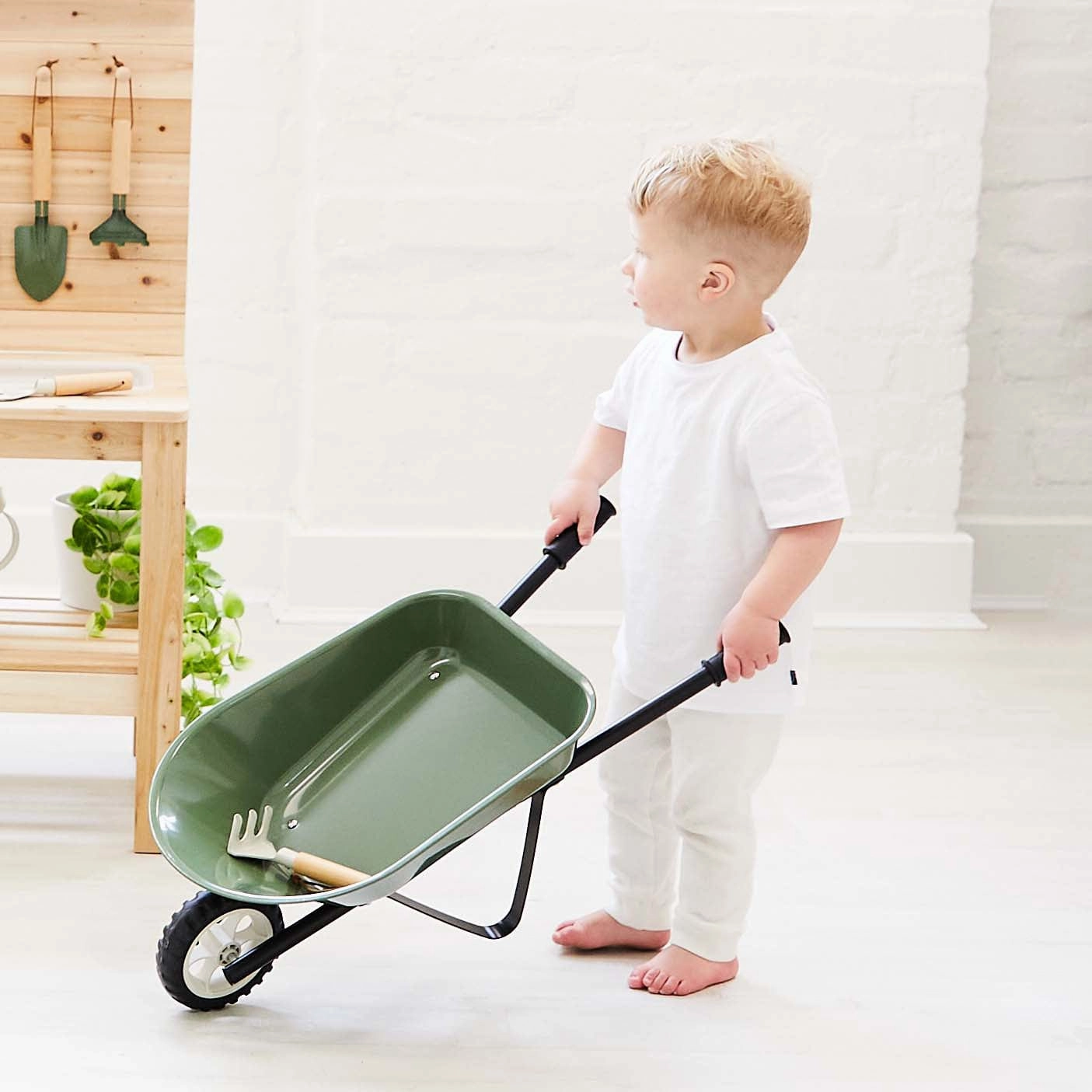 Kids Steel Toy Wheelbarrow