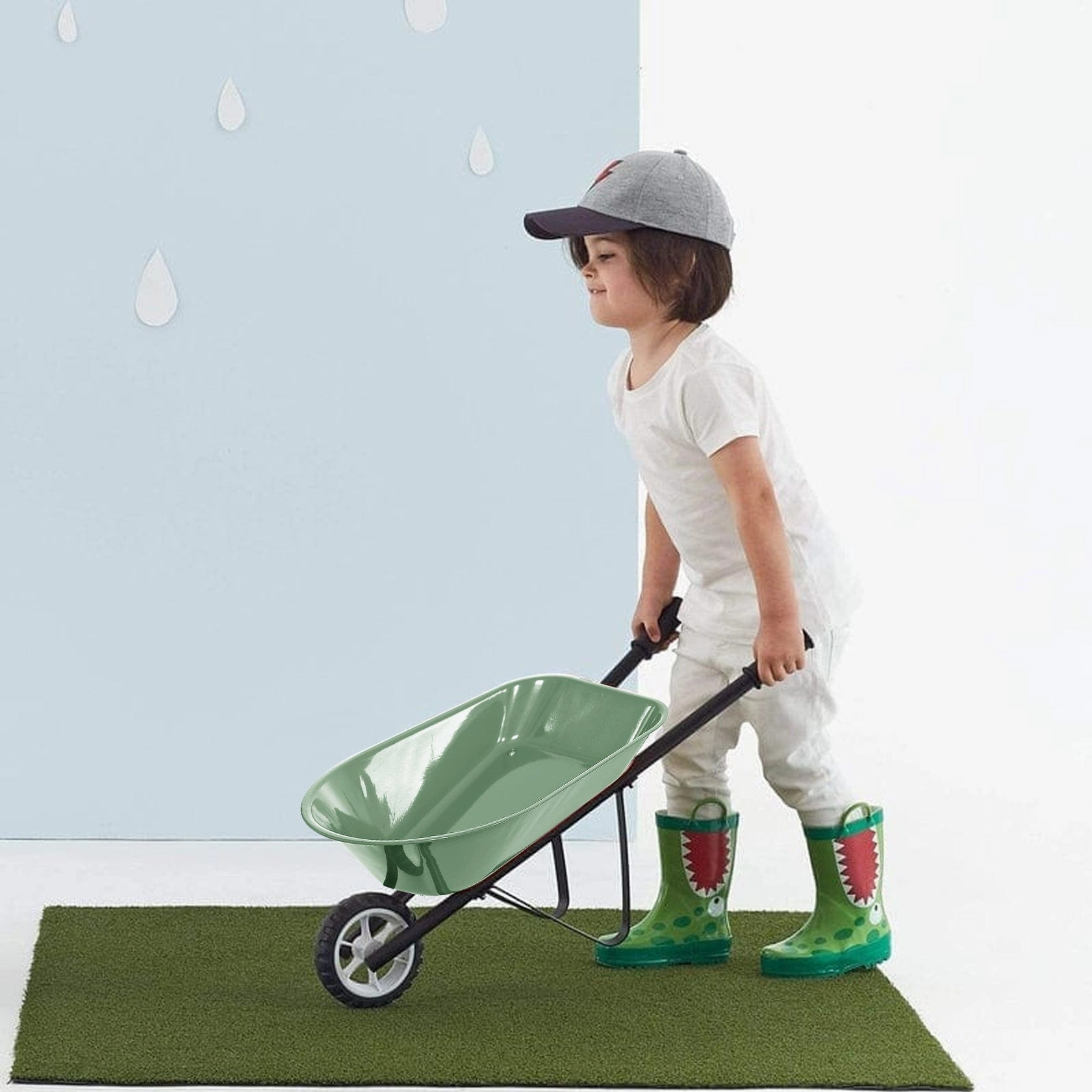 Kids Steel Toy Wheelbarrow
