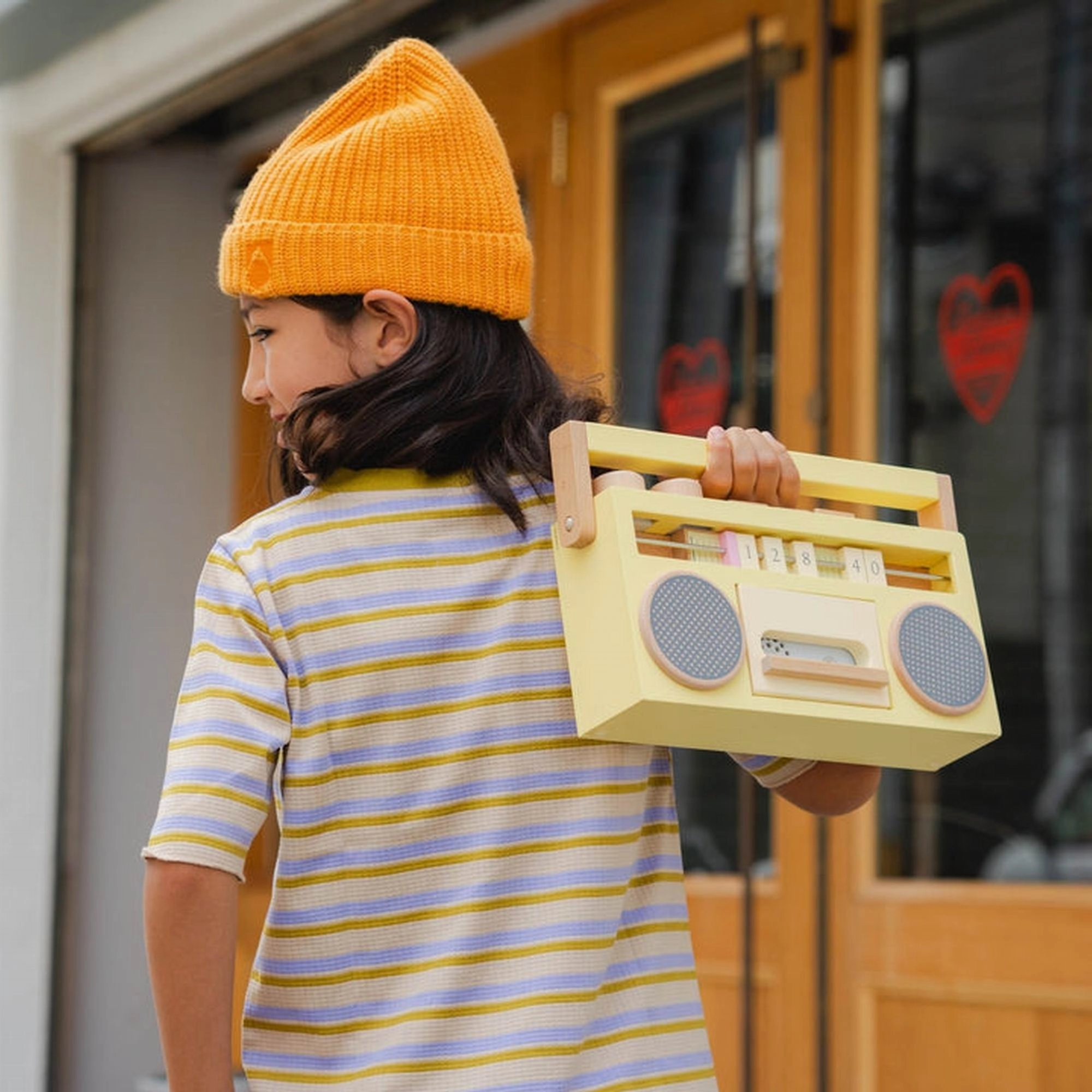 kiko  & gg* Tape Recorder ?Wooden Toy Recorder- (Yellow)