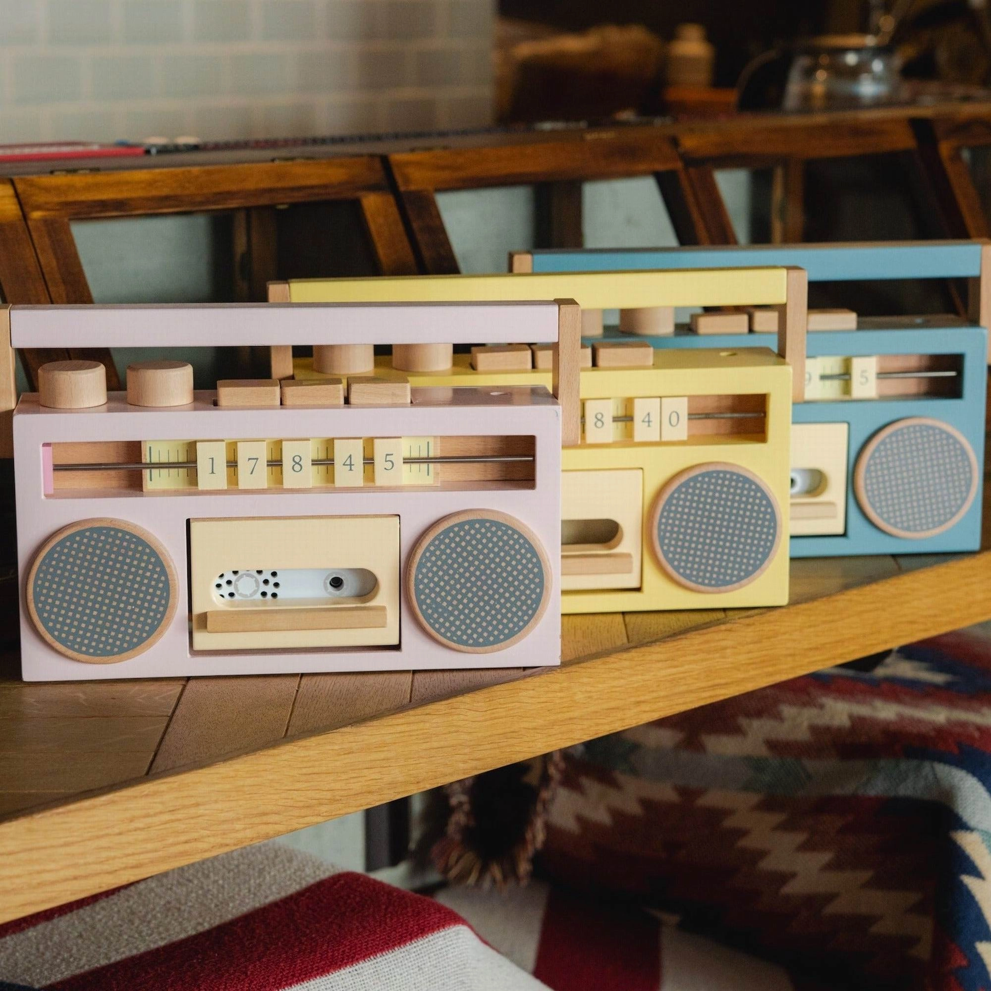 kiko  & gg* Tape Recorder ?Wooden Toy Recorder- (Yellow)