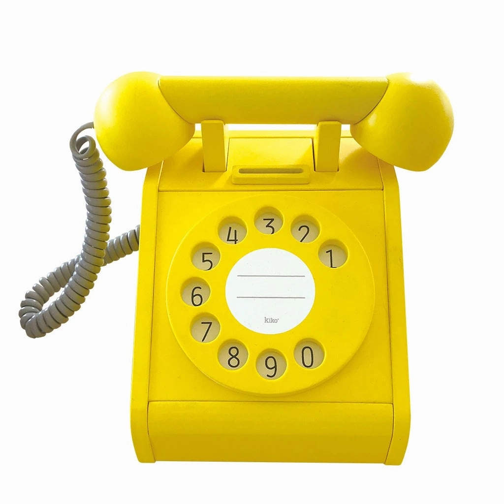 kiko  & gg* Telephone Wooden Toy - Yellow