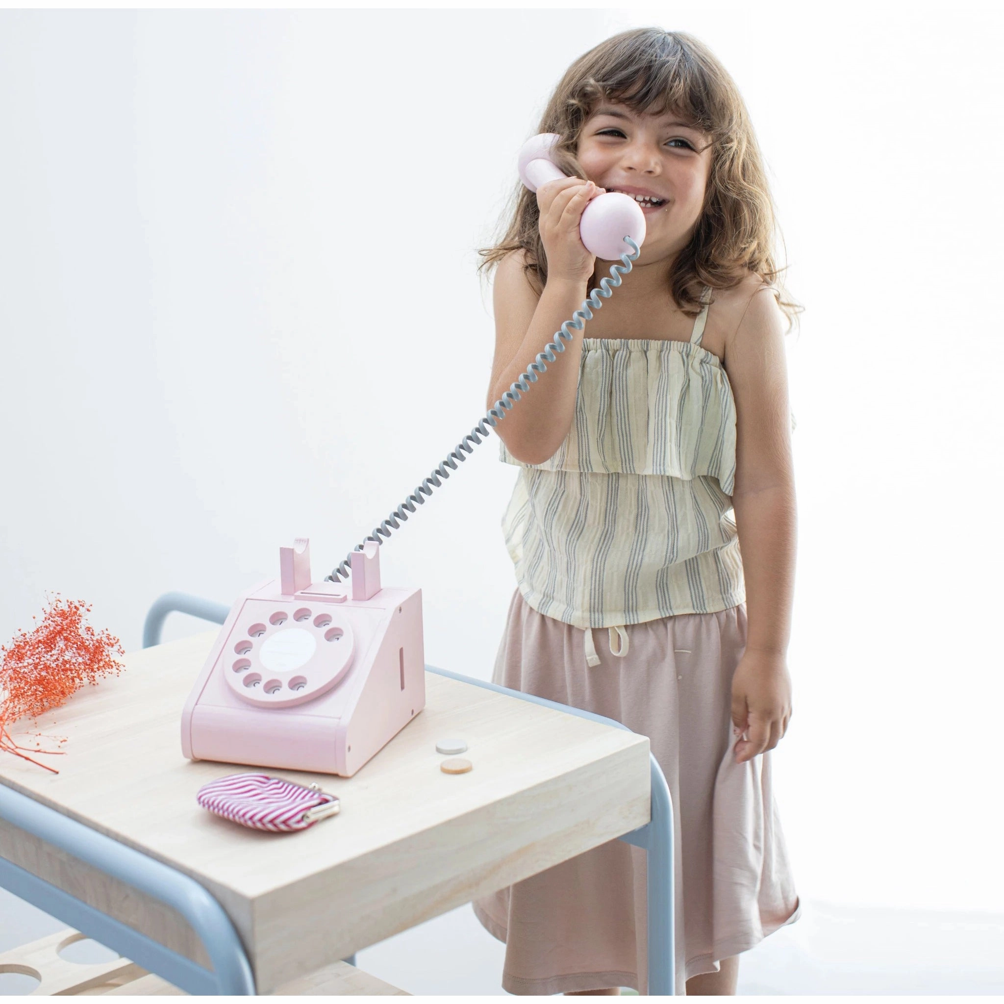 kiko  & gg* Telephone Wooden Toy - Yellow