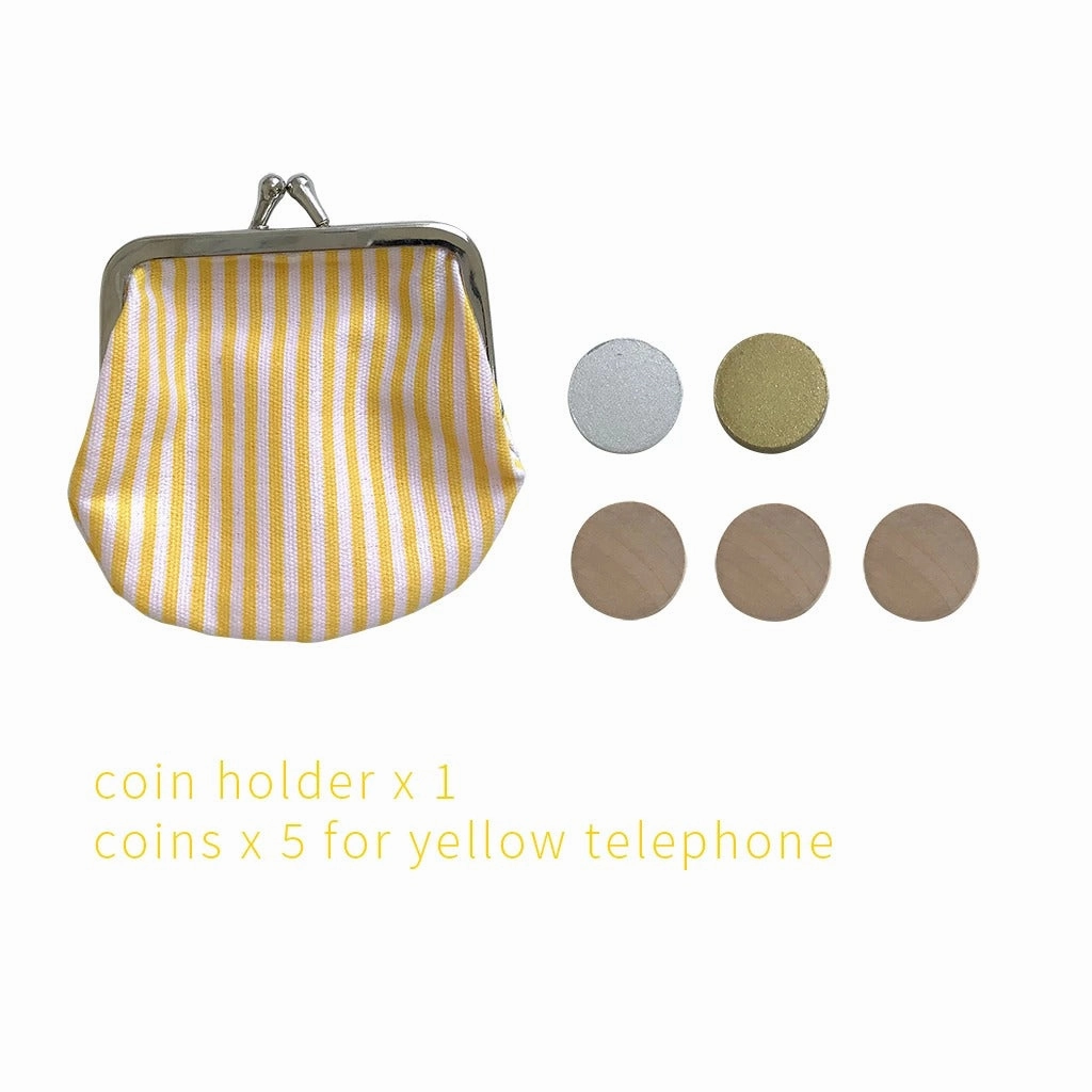 kiko  & gg* Telephone Wooden Toy - Yellow