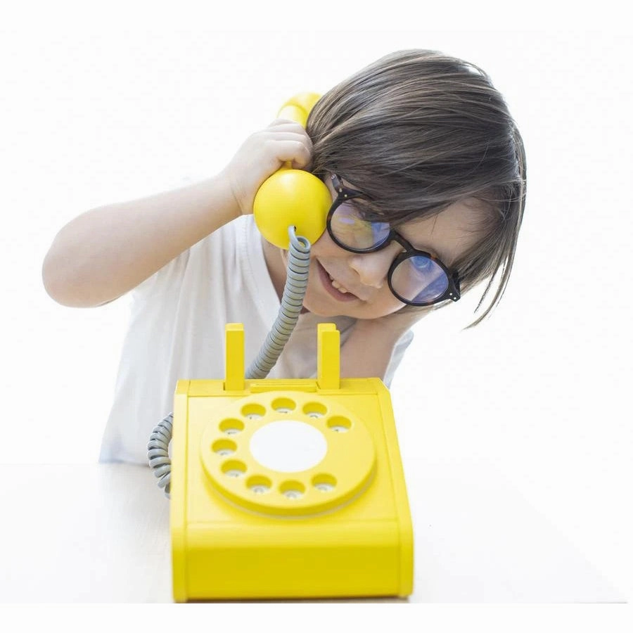kiko  & gg* Telephone Wooden Toy - Yellow