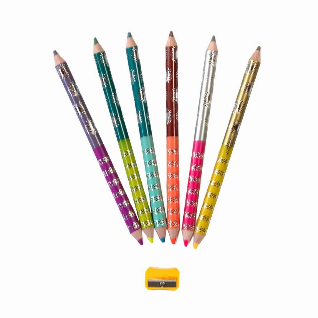 King Fox 6 Jumbo Double-Sided Pencils