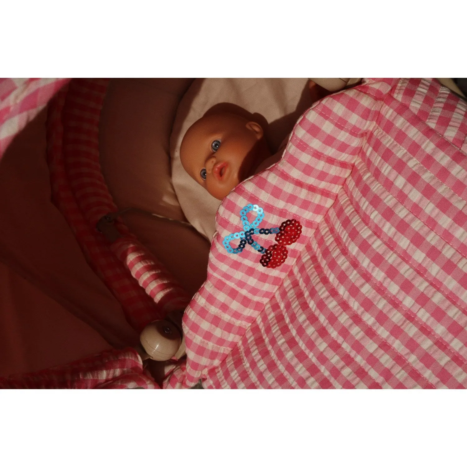 Konges Sl?jd Bubblegum Check Cheeky Doll Pram