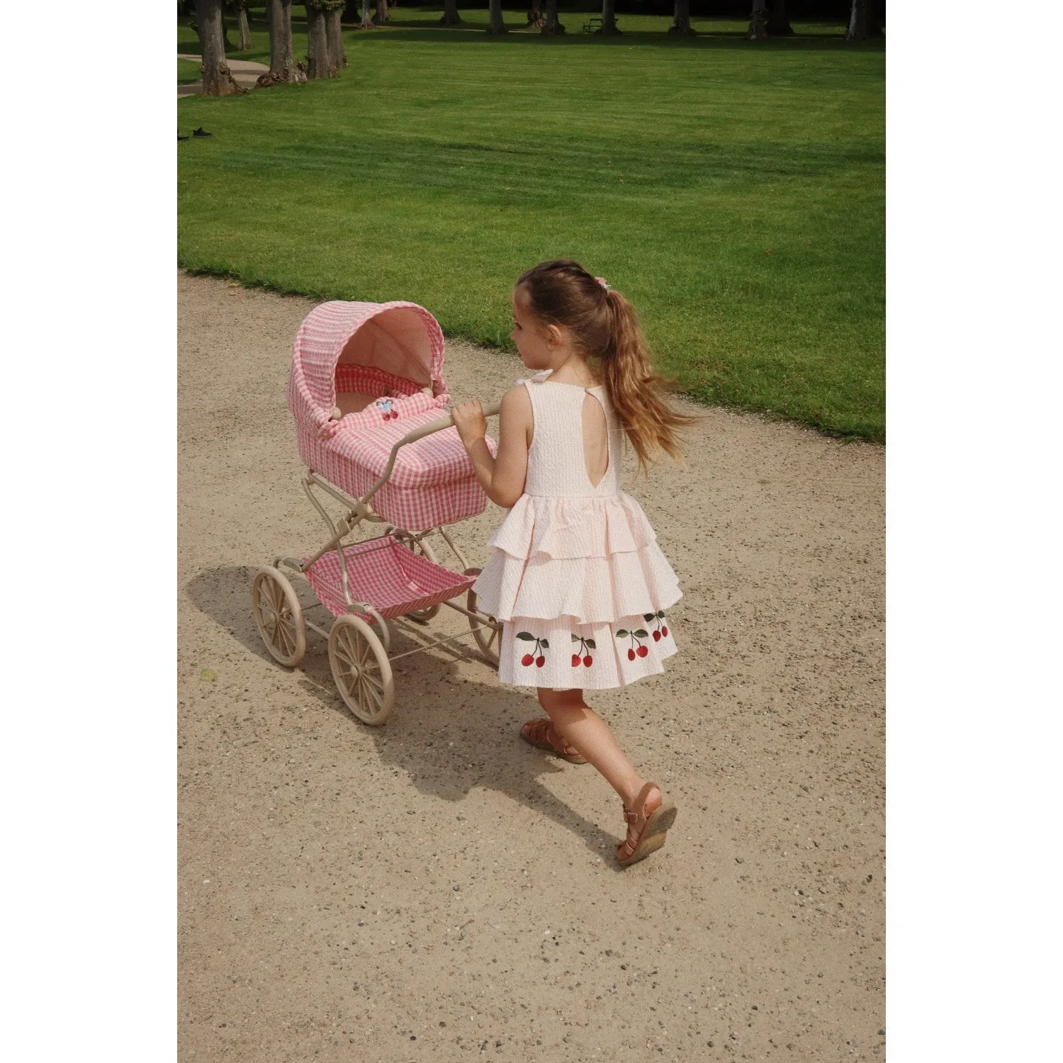 Konges Sl?jd Bubblegum Check Cheeky Doll Pram