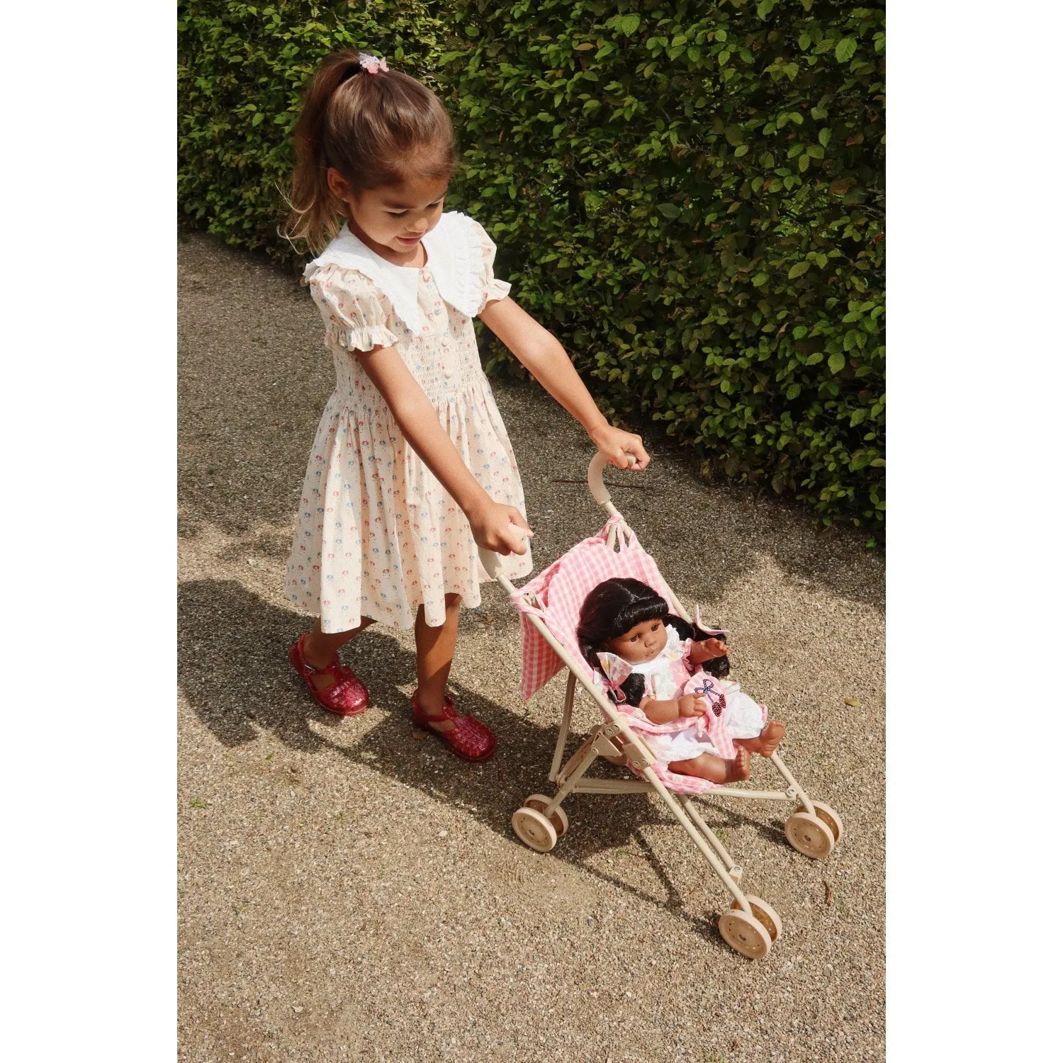 Konges Sl?jd Bubblegum Check Cheeky Doll Stroller