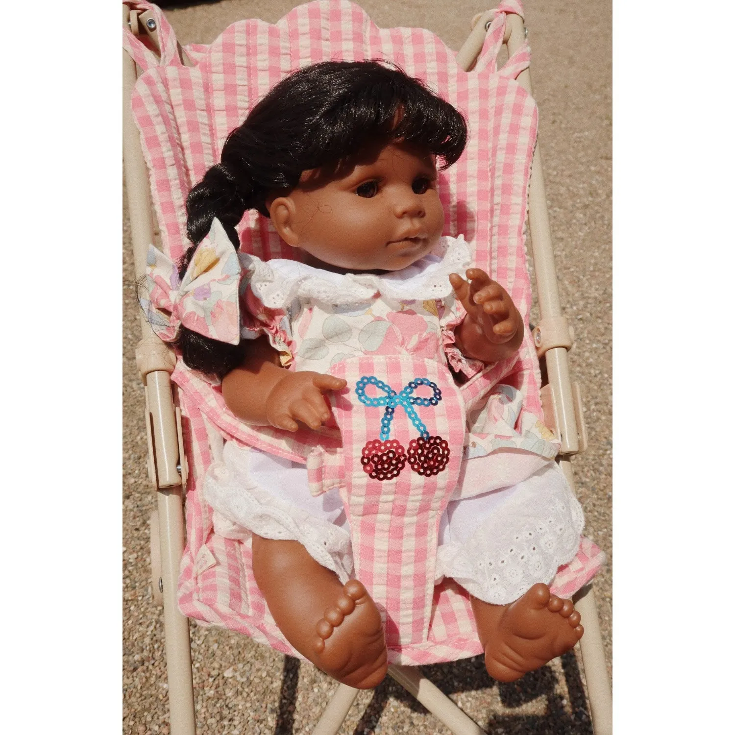 Konges Sl?jd Bubblegum Check Cheeky Doll Stroller
