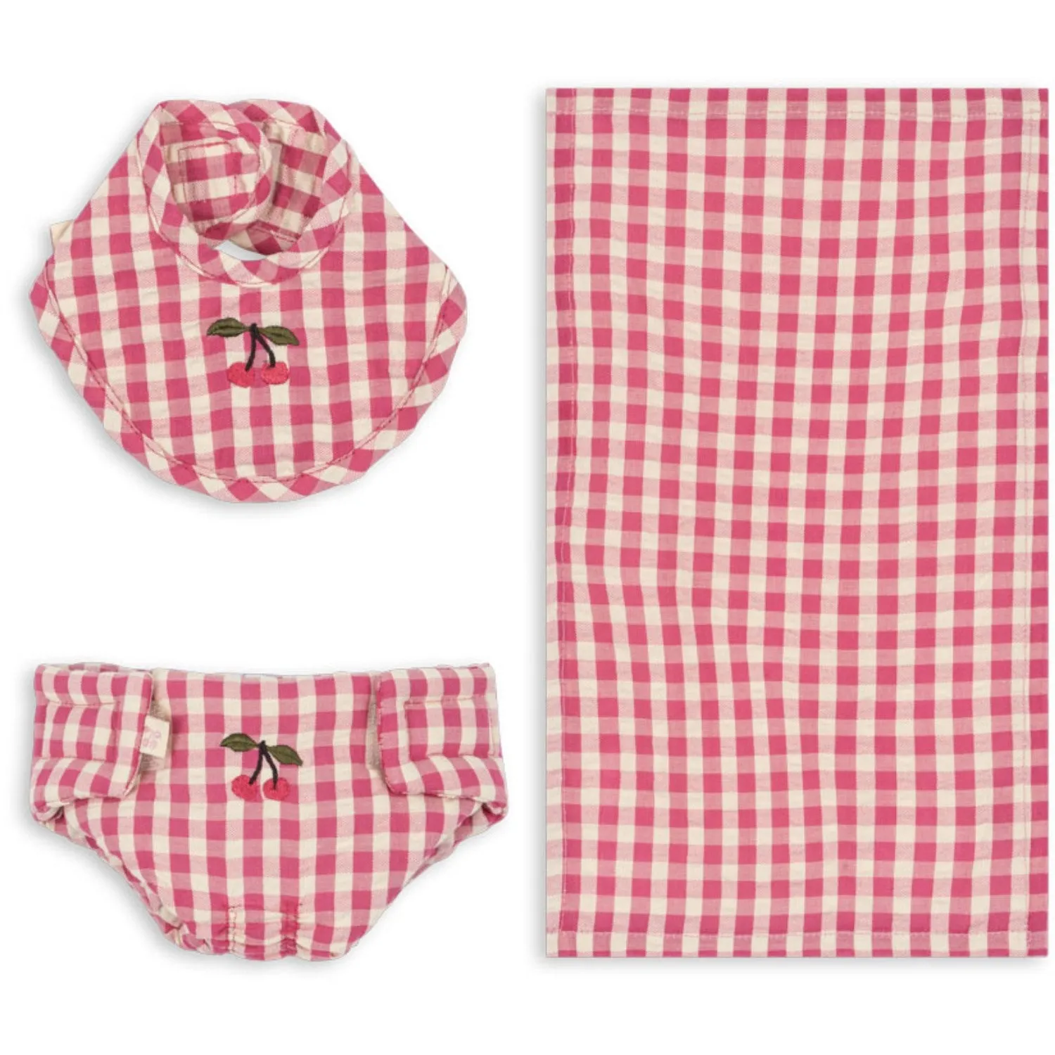 Konges Sl?jd Bubblegum Check Doll Nursery Set