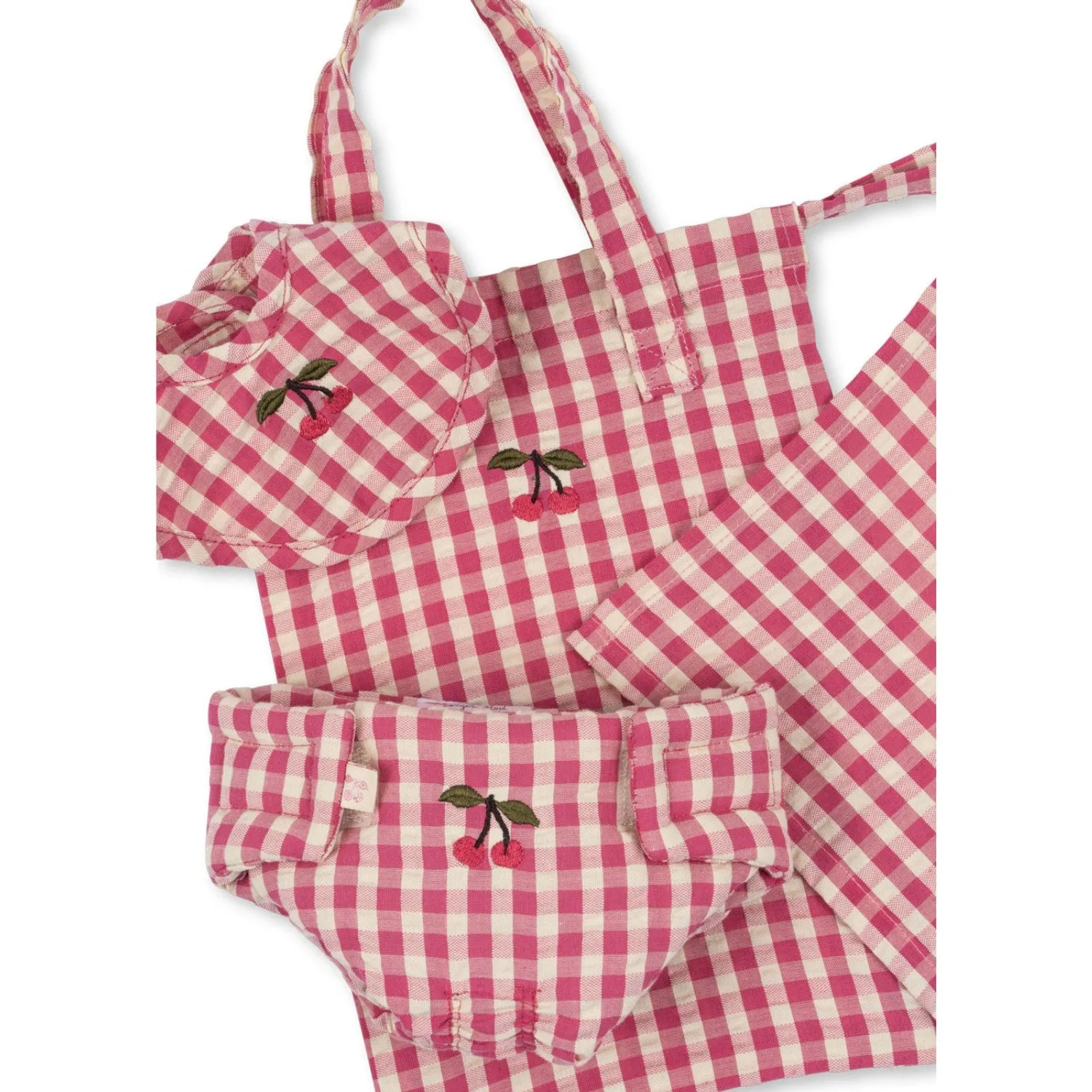 Konges Sl?jd Bubblegum Check Doll Nursery Set