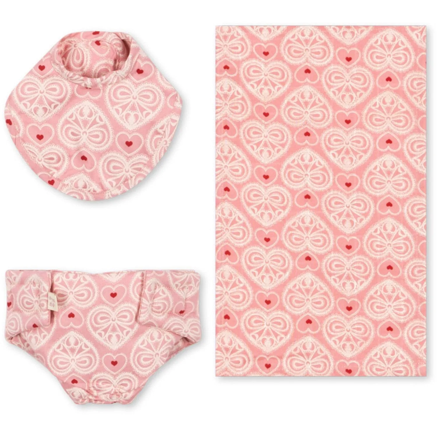Konges Sl?jd Lacy Pink Doll Nursery Set