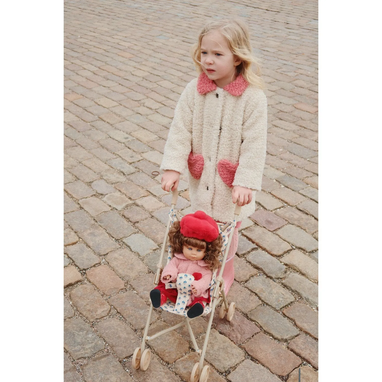 Konges Sl?jd Ma Grande Cerise Pink Glitter Doll Stroller