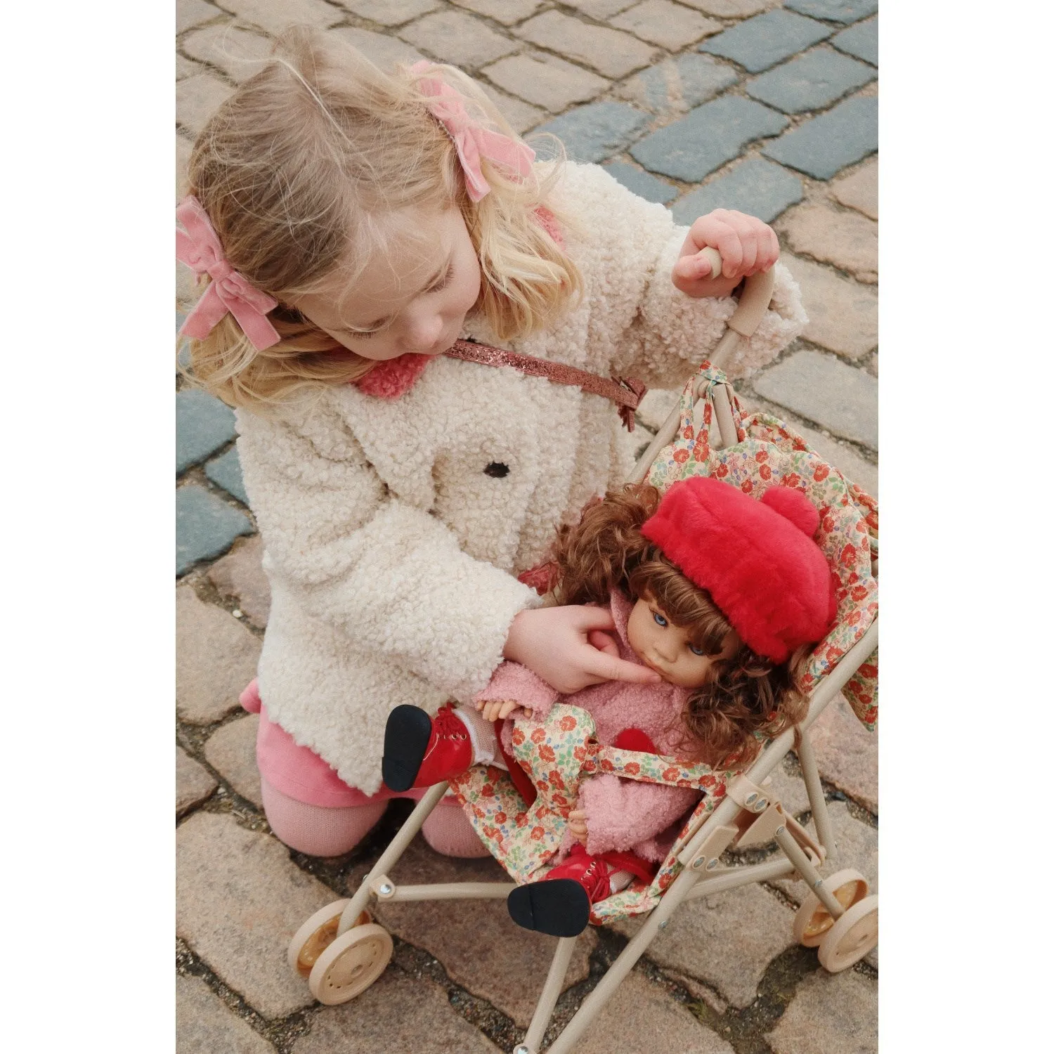 Konges Sl?jd Ma Grande Cerise Pink Glitter Doll Stroller