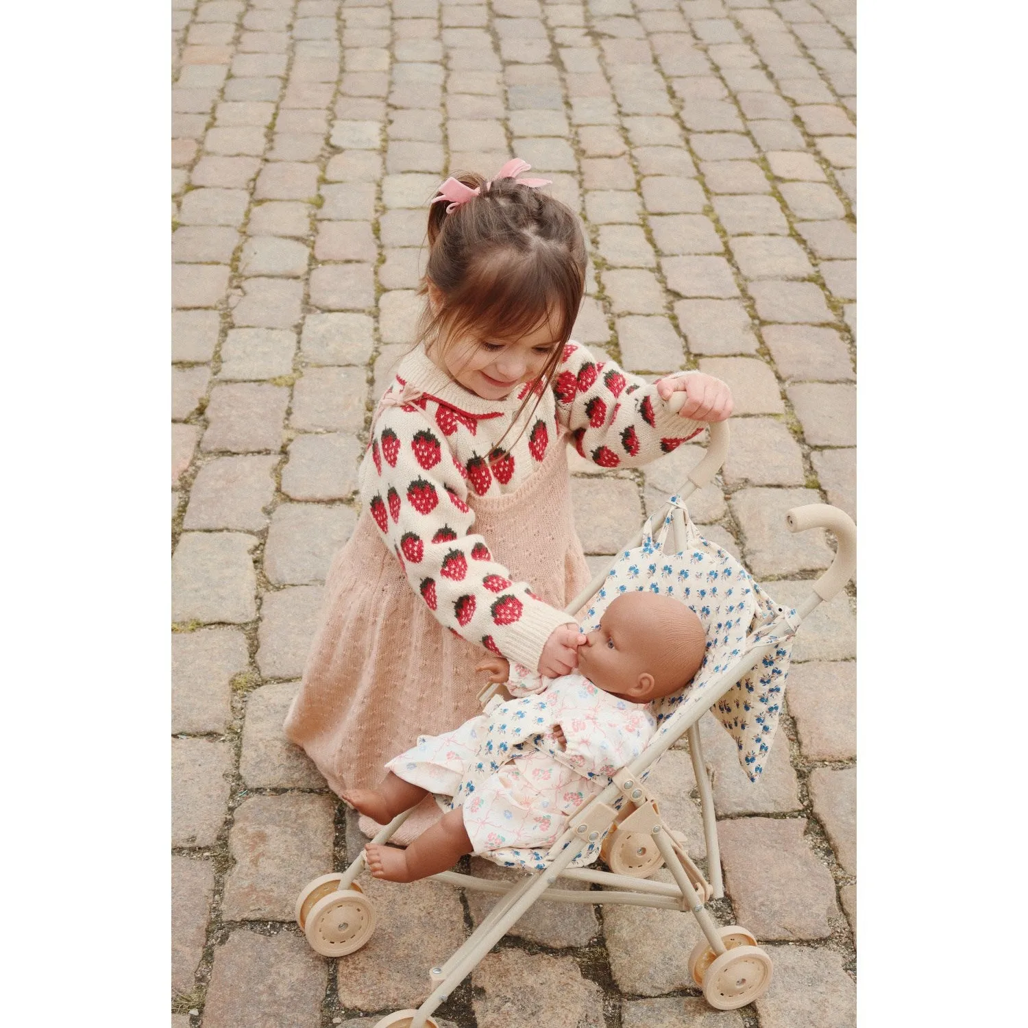 Konges Sl?jd Ma Grande Cerise Pink Glitter Doll Stroller