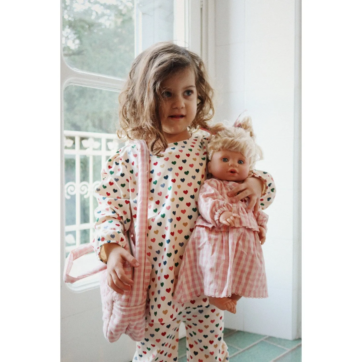 Konges Sl?jd Powder Pink Check Doll Bag